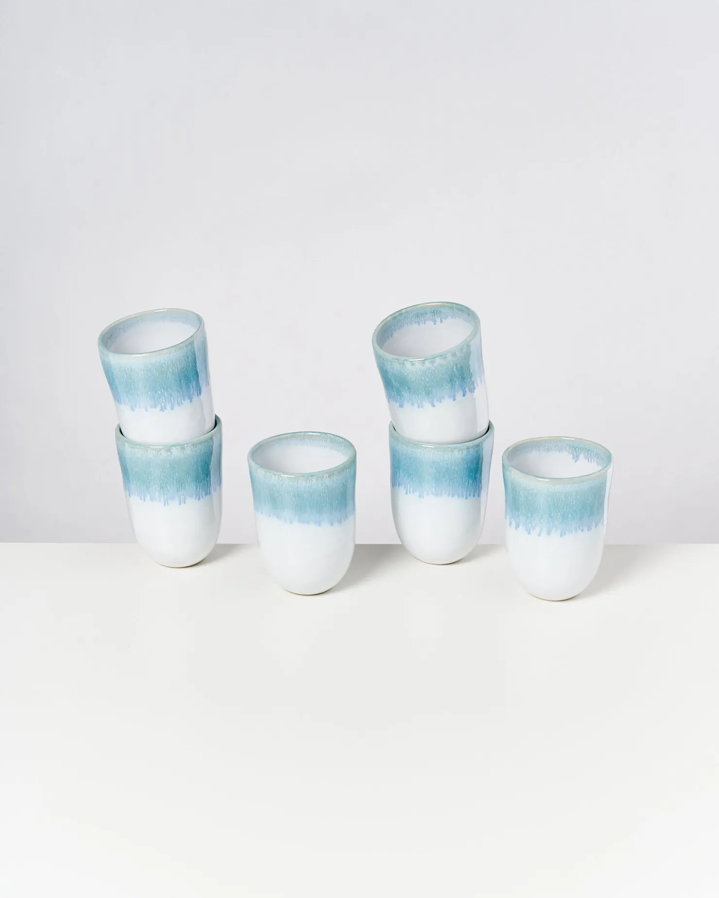 Motel a Miio Große Becher | Becher-Sets^Alcachofra - Set Of 6 Cups Big Greenblue green Blue