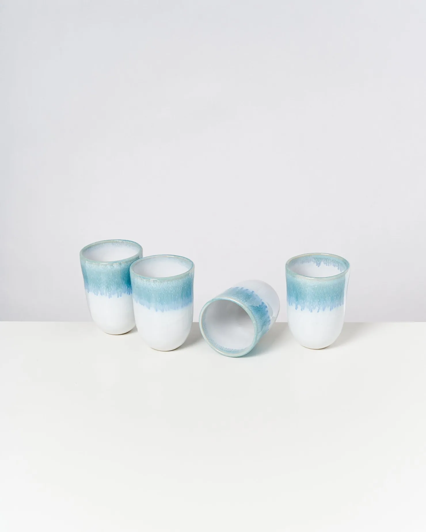 Motel a Miio Große Becher | Becher-Sets^Alcachofra - Set Of 4 Cups Big Greenblue green Blue