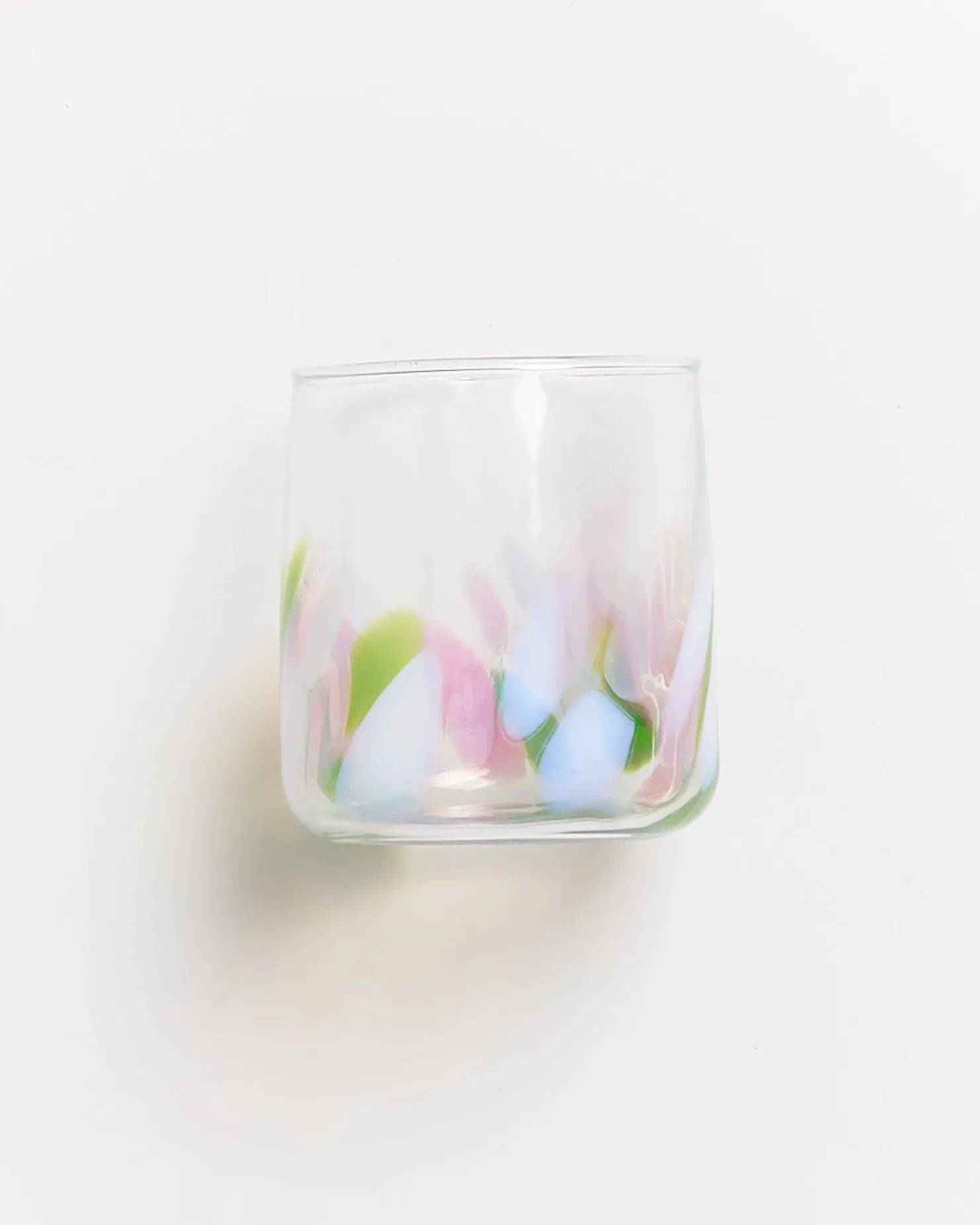 alegria__glass_small_big_drops_pink_green_2.webp Motel a Miio Kleine Gläser^Alegria - Glass Small Big Drops Pink Green drops rosa grün