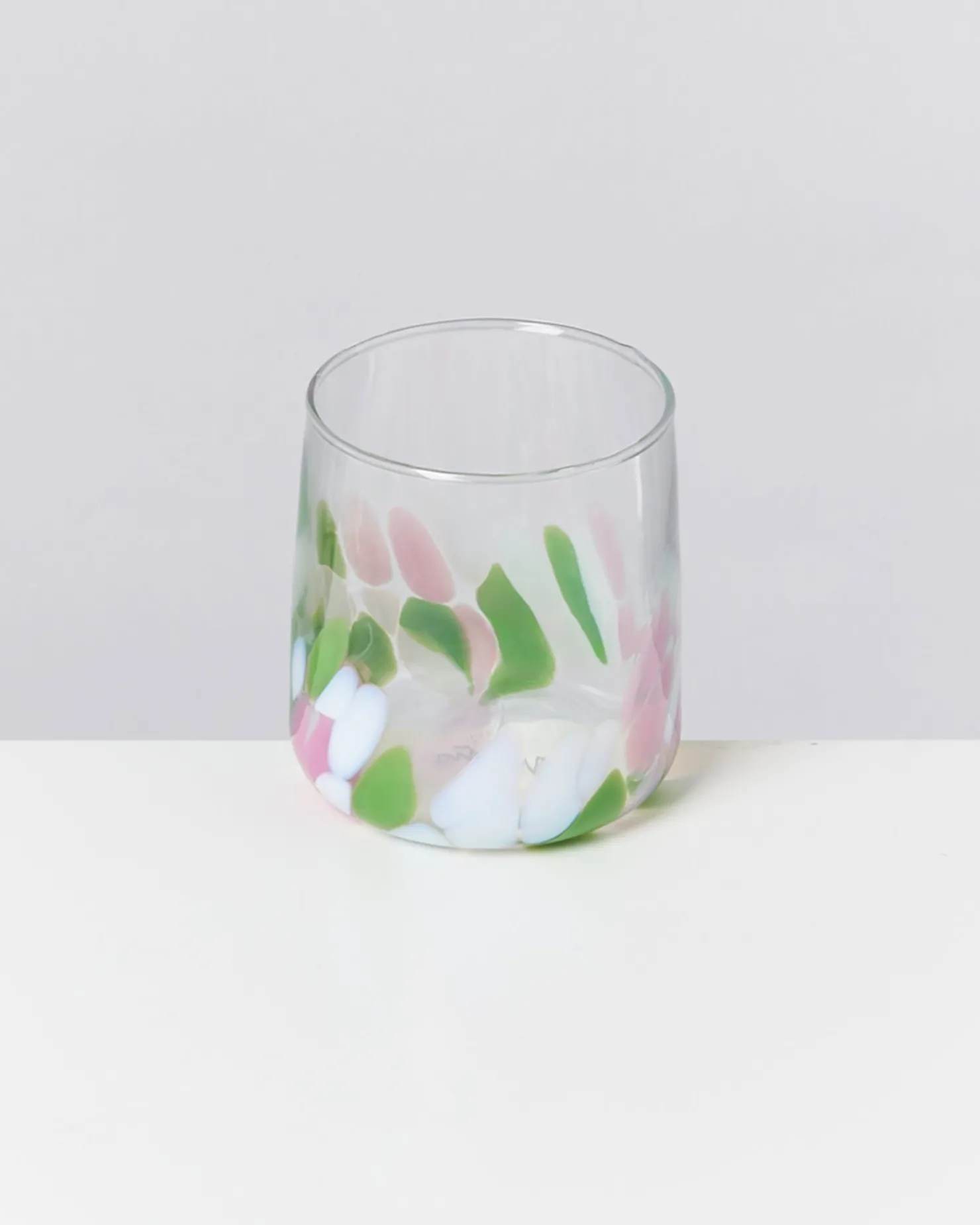 alegria__glass_small_big_drops_pink_green_4.webp Motel a Miio Kleine Gläser^Alegria - Glass Small Big Drops Pink Green drops rosa grün