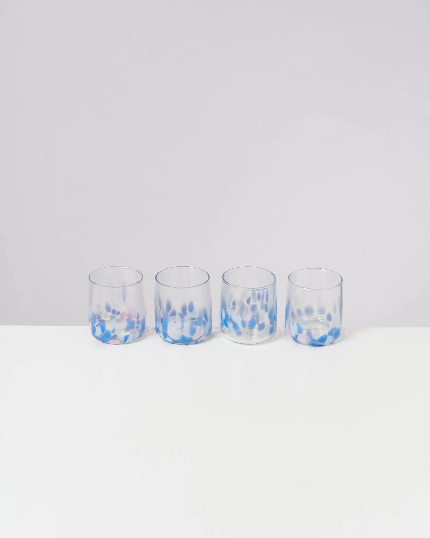 Motel a Miio Kleine Gläser | Gläser Sets %^Alegria - Set Of 4 Glasses Small big drops blue