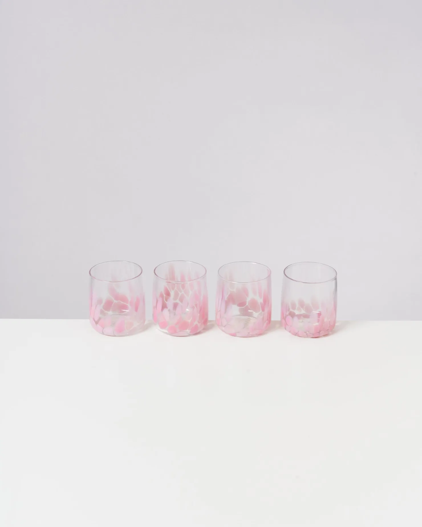 alegria__set_of__glasses_small_big_drops_pink_2-1.webp Motel a Miio Kleine Gläser | Gläser Sets %^Alegria - Set Of 4 Glasses Small Big Drops Pink big drops rosa