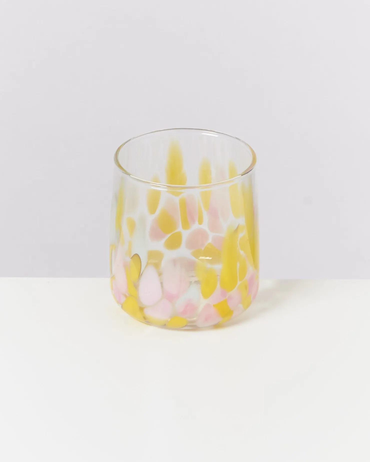 Motel a Miio Kleine Gläser | Gläser Sets %^Alegria - Set Of 6 Glasses Small Big Drops Pink Yellow big drops rosa gelb