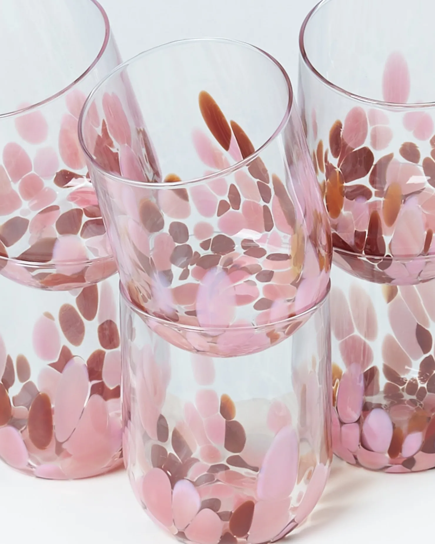 alegria_set_of__glass_large_drops_amber_pink_3.webp Motel a Miio Große Gläser | Gläser Sets %^Alegria Set Of 6 Glass Large drops amber pink