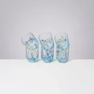Motel a Miio Große Gläser | Gläser Sets %^Alegria Set Of 6 Glass Large drops blue white