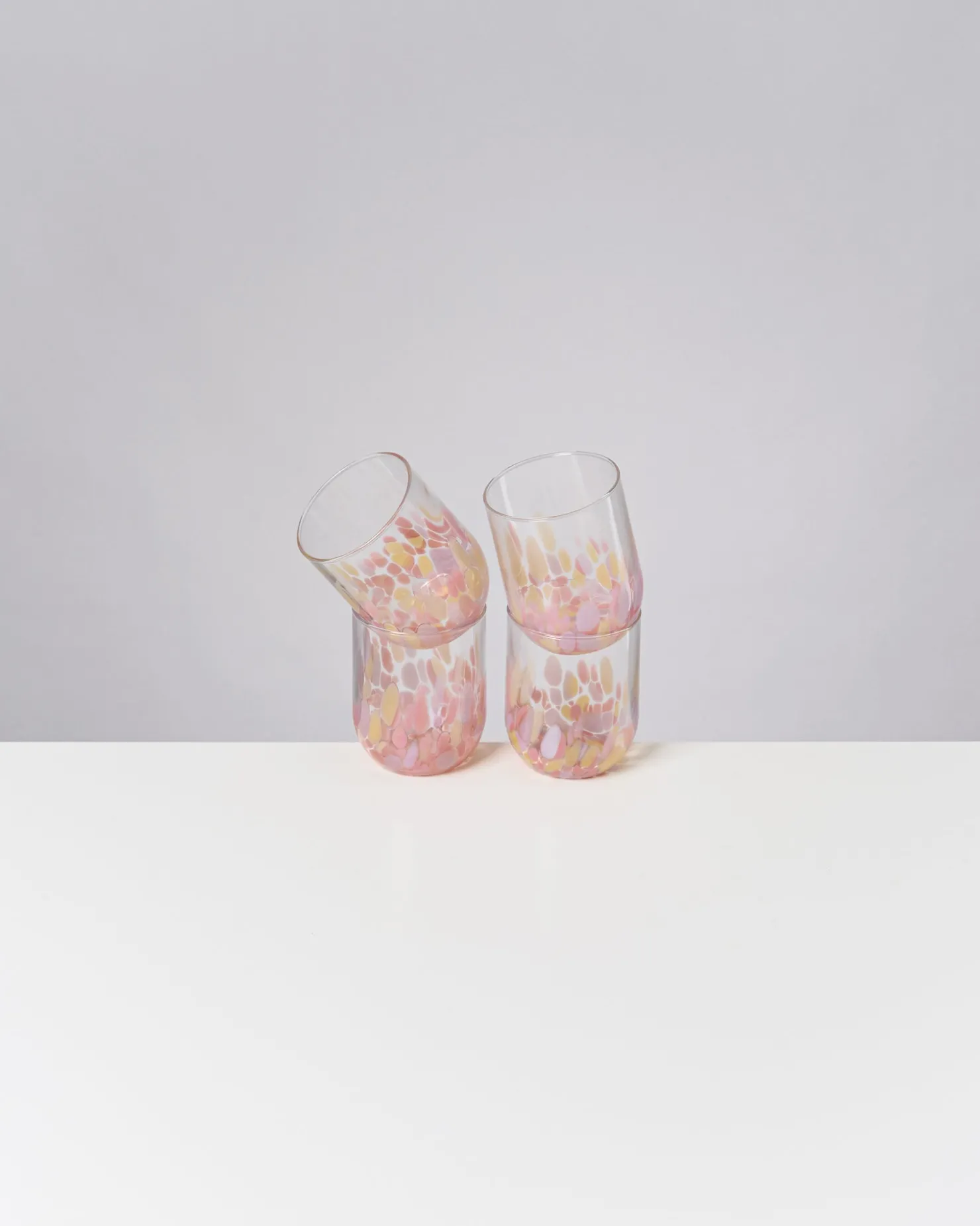 alegria_set_of__glass_large_drops_pink_sand_4.webp Motel a Miio Große Gläser | Gläser Sets %^Alegria Set Of 4 Glass Large drops pink sand