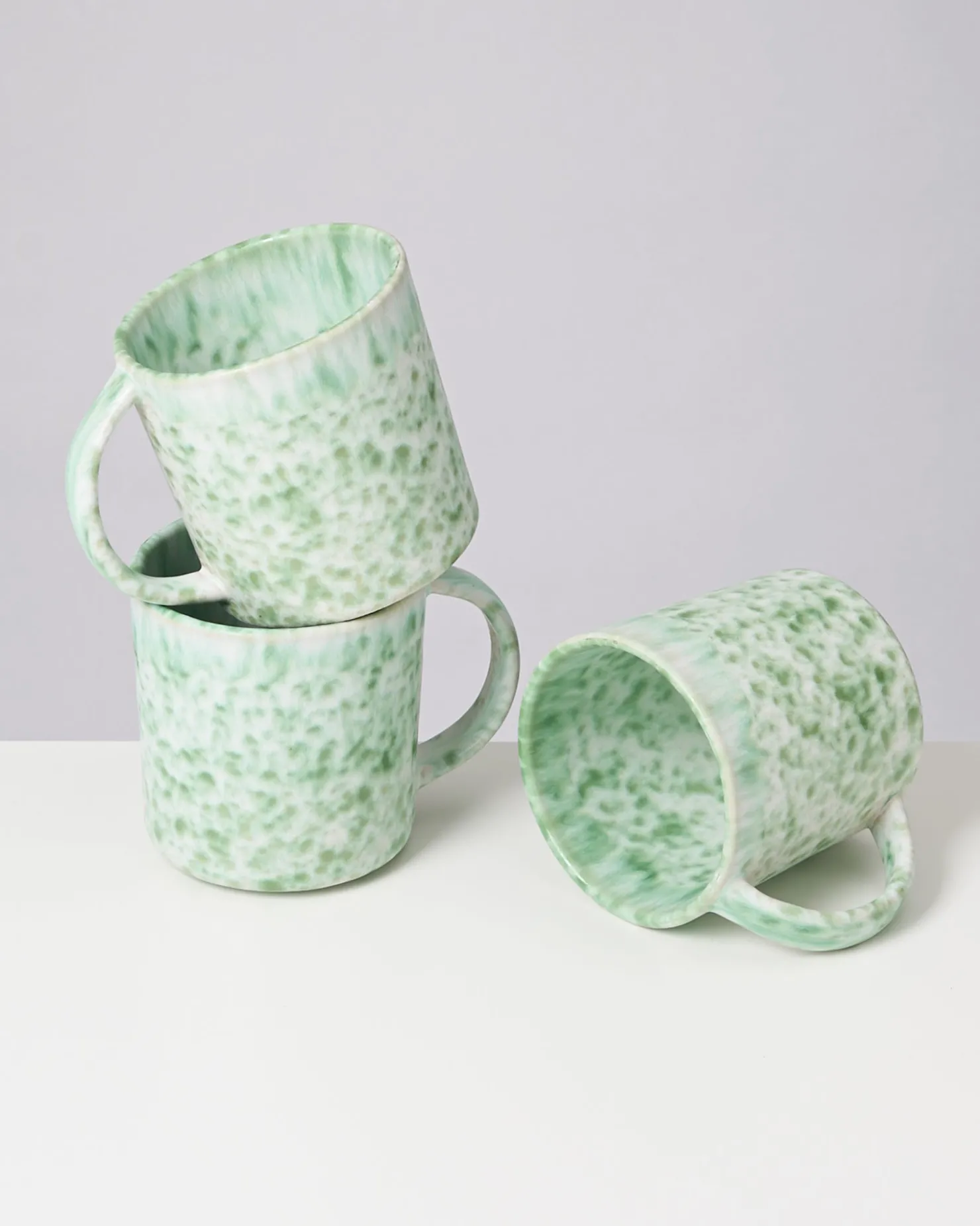 Motel a Miio Große Tassen^Almada - Mug Big Green Speckled grün gesprenkelt