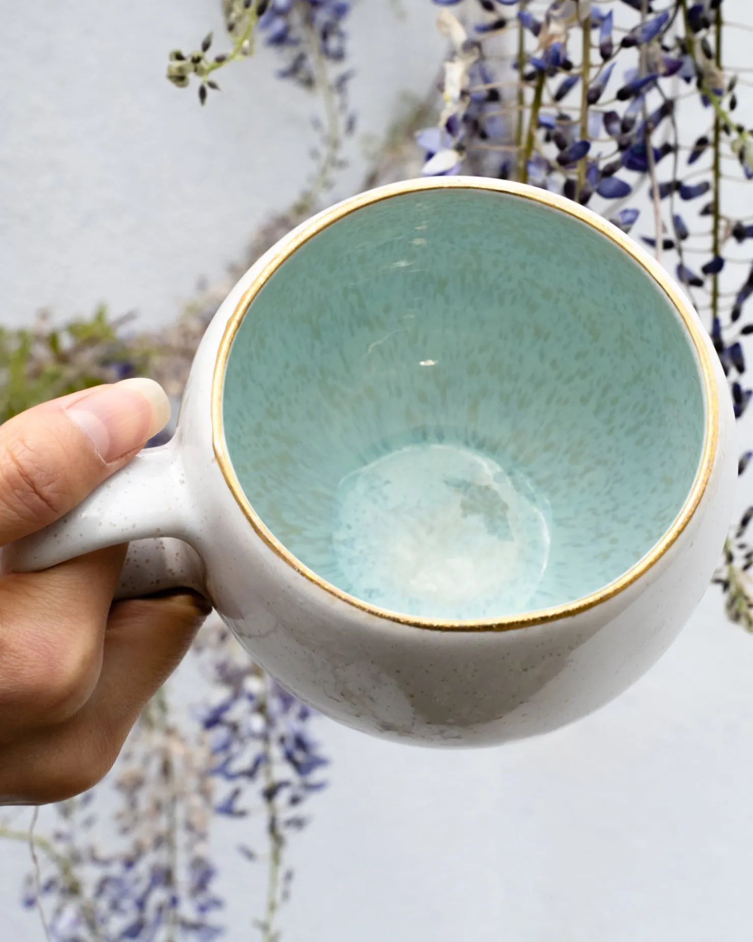 Motel a Miio Große Tassen^Areia - Mug Big With Gold Rim azure