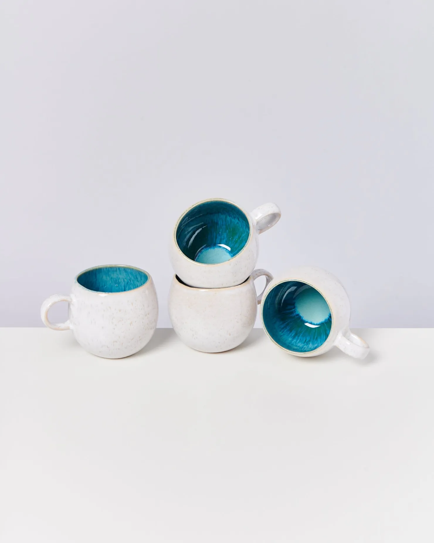 Motel a Miio Tassen-Sets^Areia - Set Of 4 Mugs Big aqua