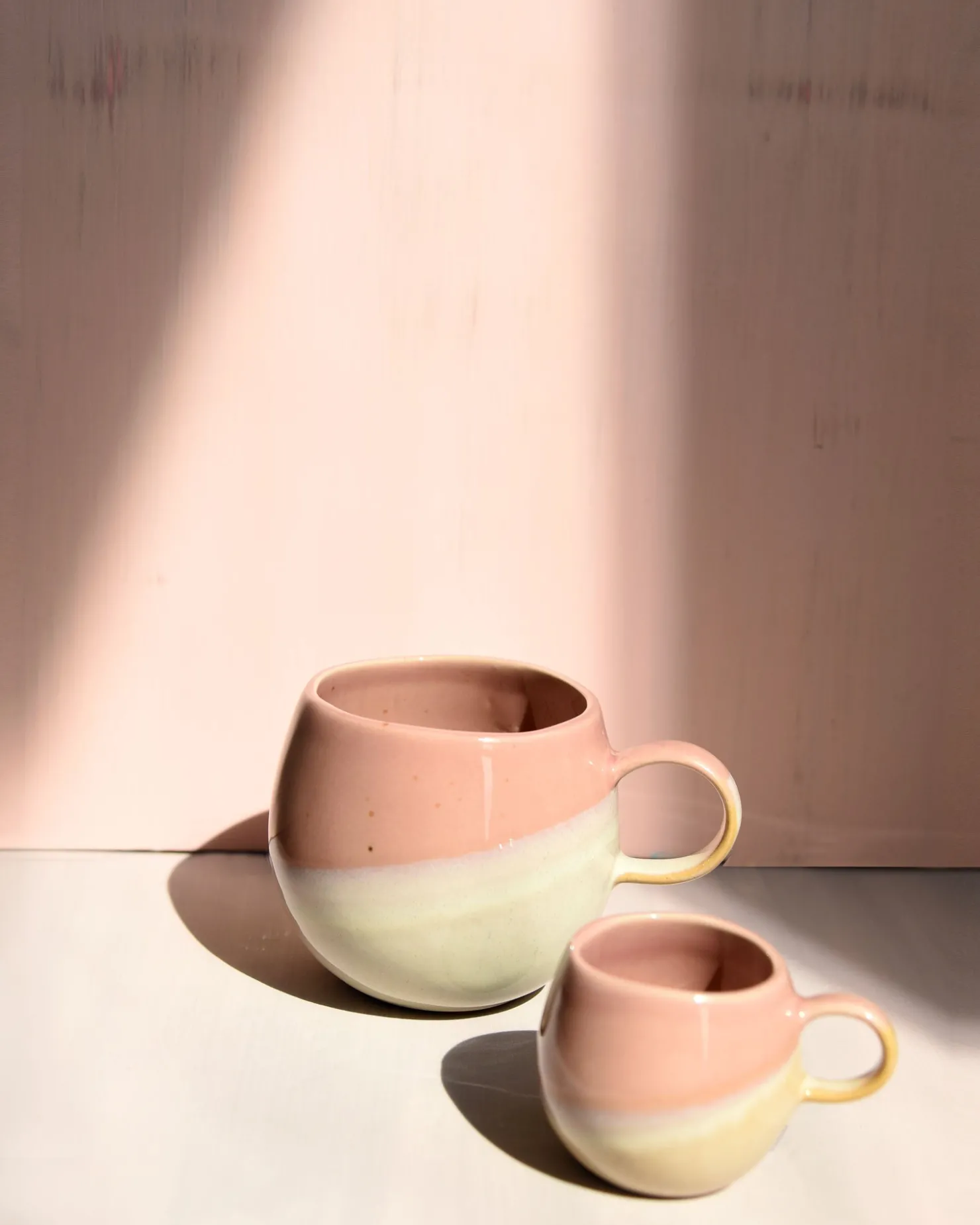 Motel a Miio Große Tassen^Bica - Mug Big Pink / Cream pink cream