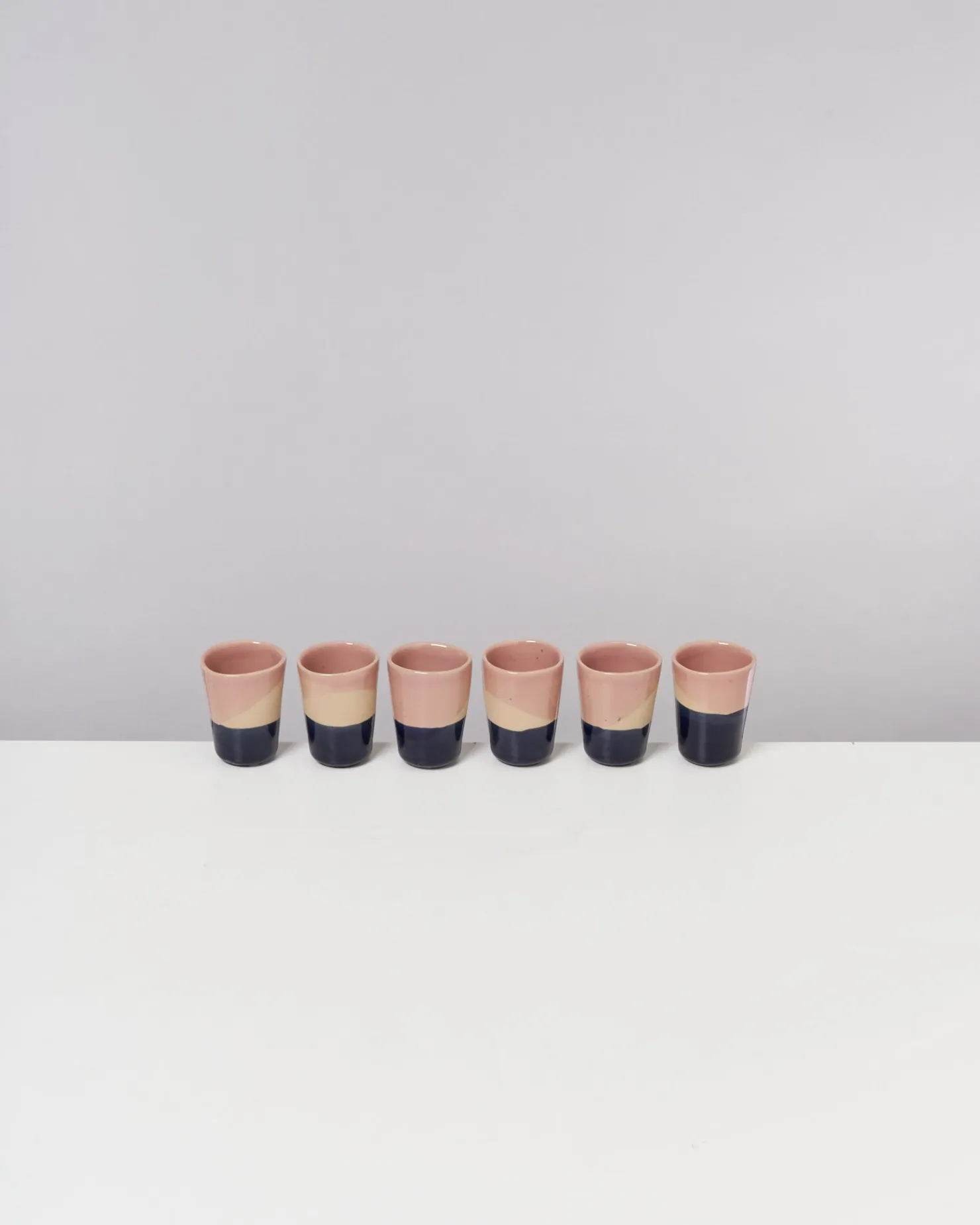 Motel a Miio Becher-Sets^Bica - Set Of 6 Espressocups pink navy cream