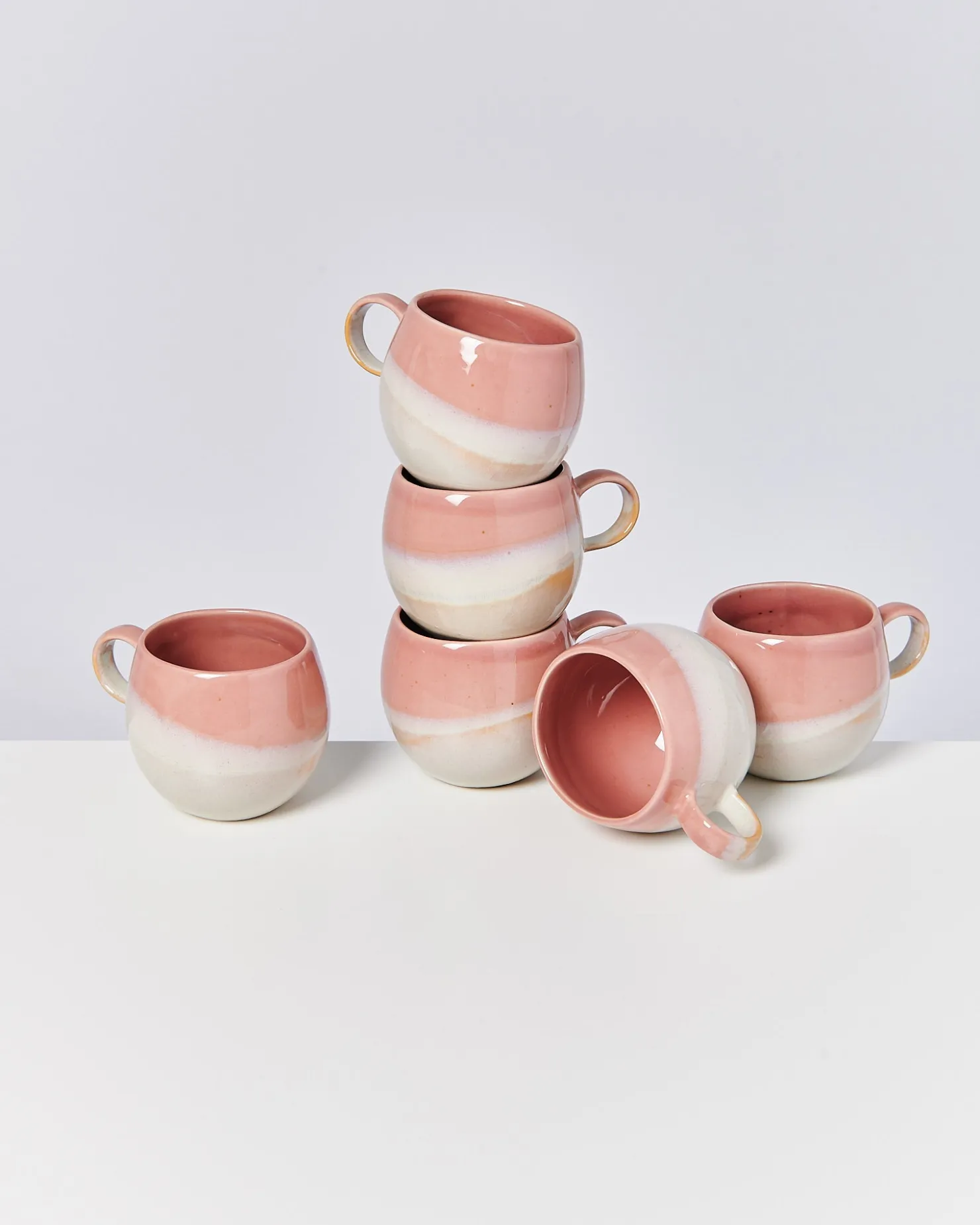 bica__set_of__mugs_big_pink_cream_3.webp Motel a Miio Tassen-Sets^Bica - Set Of 6 Mugs Big Pink, Cream pink cream
