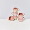 Motel a Miio Tassen-Sets^Bica - Set Of 6 Mugs Small pink cream