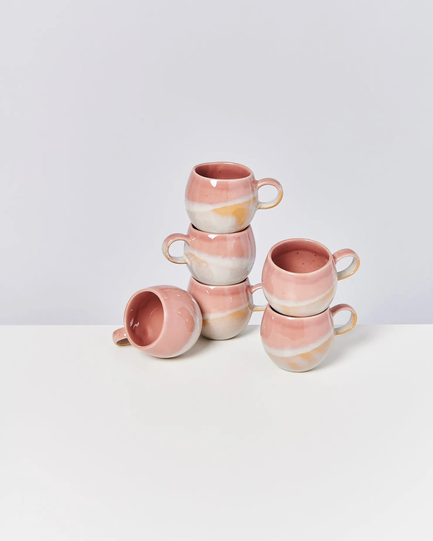 bica__set_of__mugs_small_pink_cream_2.webp Motel a Miio Tassen-Sets^Bica - Set Of 6 Mugs Small pink cream