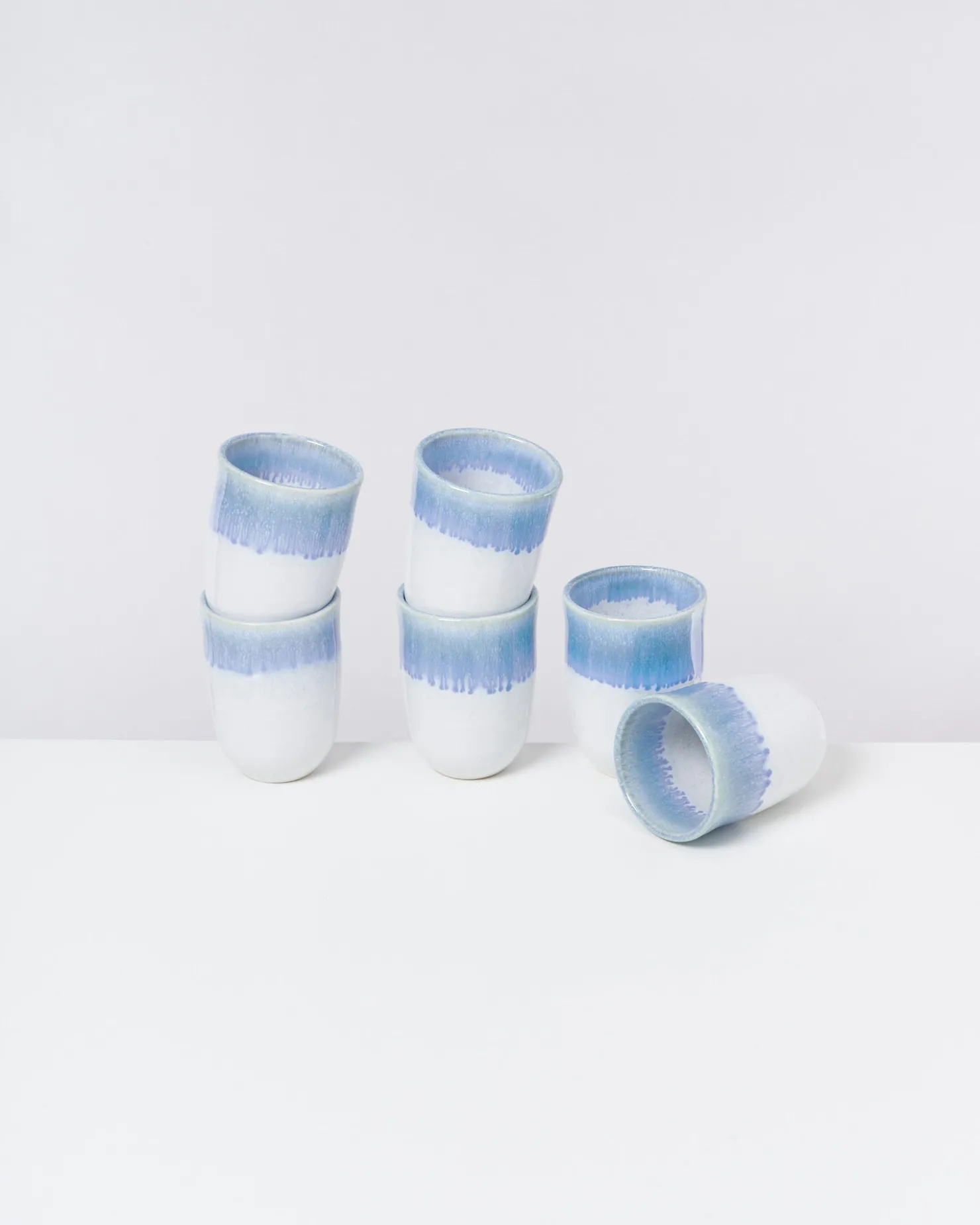 Motel a Miio Große Becher | Becher-Sets^Copa Alto - Set Of 6 Cups Big Blue blau weiß