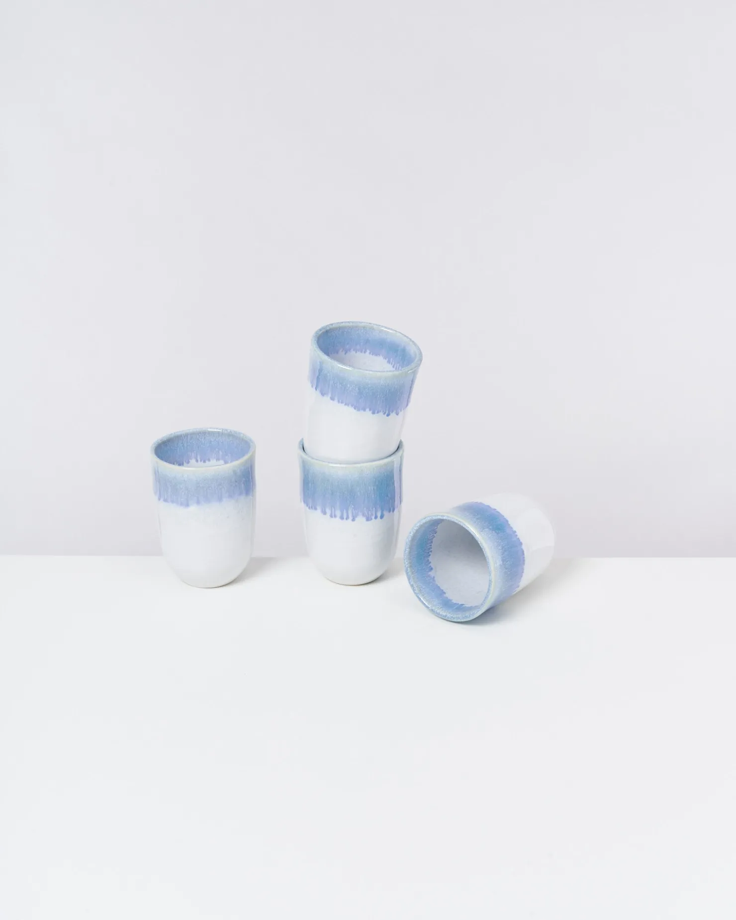 Motel a Miio Große Becher | Becher-Sets^Copa Alto - Set Of 4 Cups Blue White blau weiß