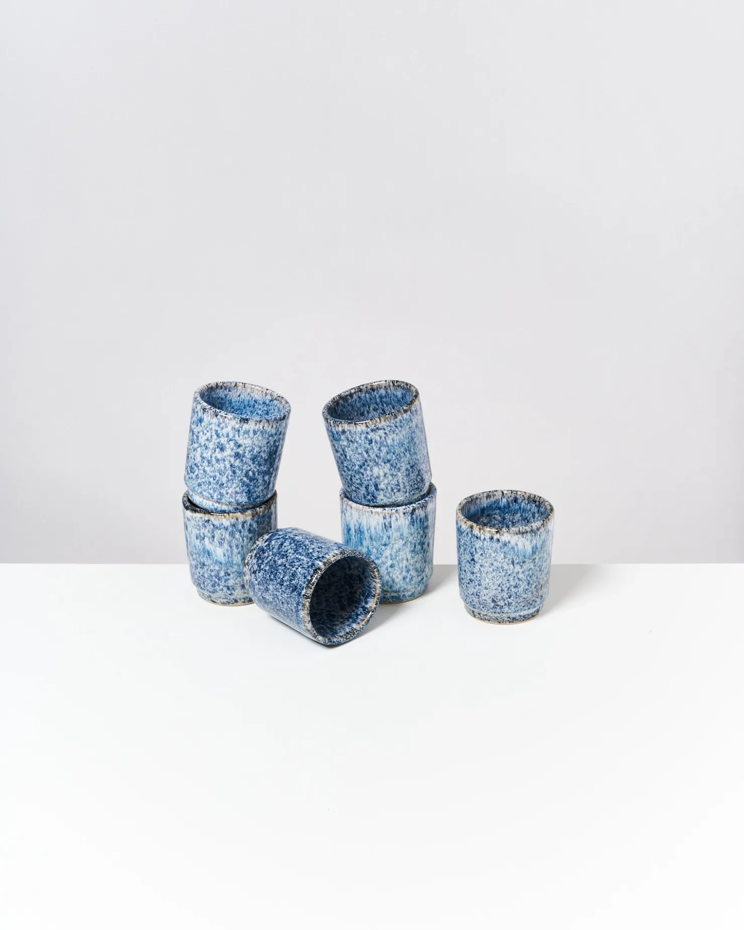 Motel a Miio Becher-Sets^Cordoama - Set Of 6 Cups Small Blue Speckled speckled blue