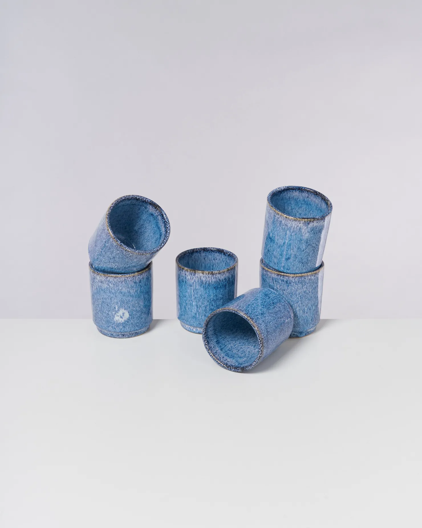 Motel a Miio Große Becher | Becher-Sets^Cordoama - Set Of 6 Cups Small Blue Speckled speckled blue