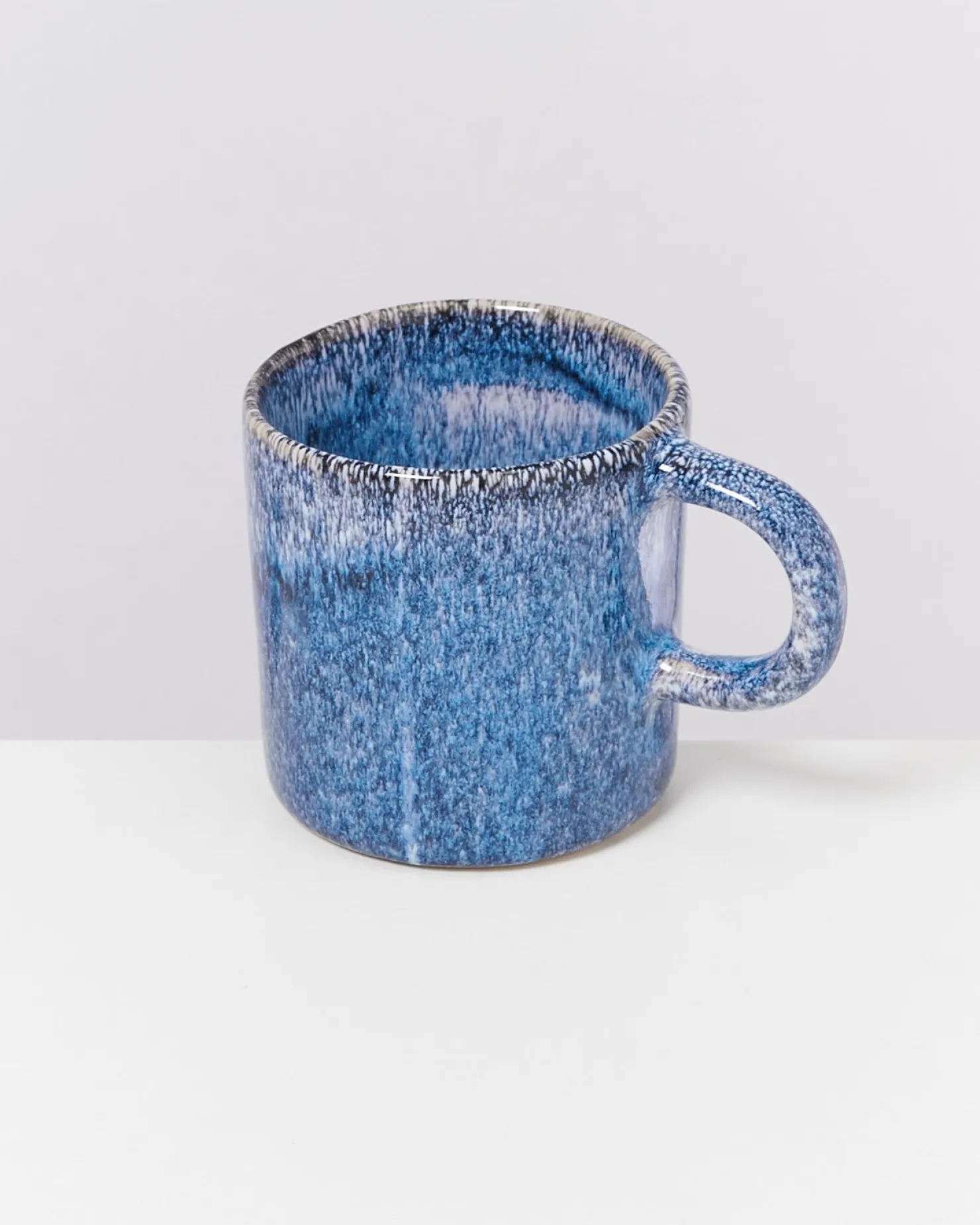 Motel a Miio Tassen-Sets^Cordoama - Set Of 4 Mugs Big Blue Speckled speckled blue
