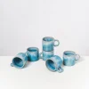 Motel a Miio Tassen-Sets^Cordoama - Set Of 6 Mugs Small aqua
