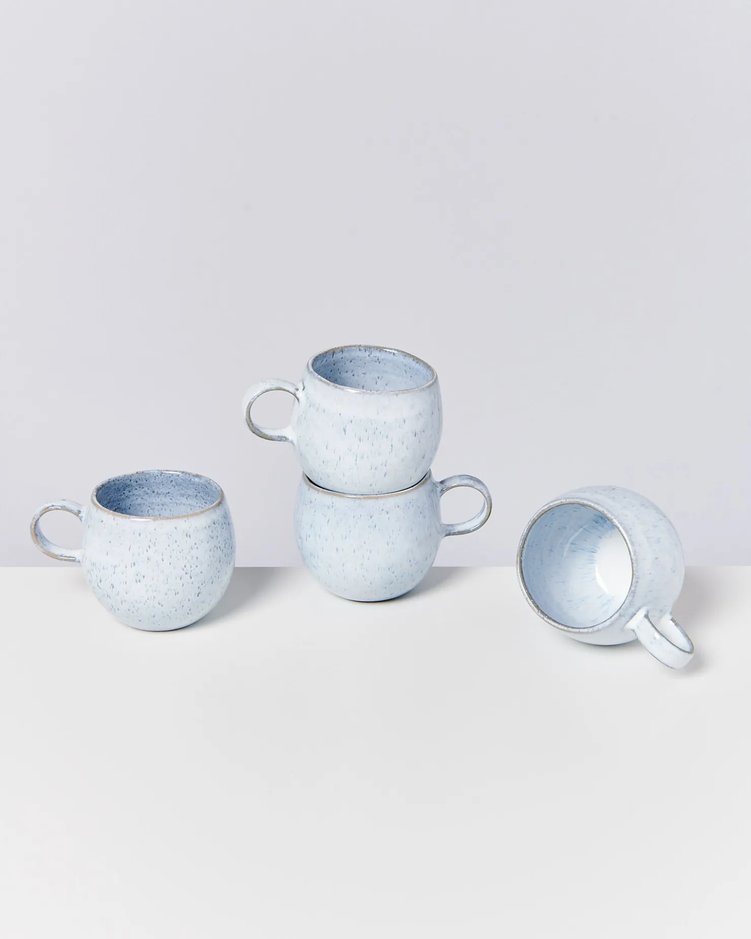 Motel a Miio Tassen-Sets^Frio - Set Of 4 Mugs Big blau weiß