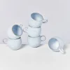 Motel a Miio Tassen-Sets^Frio - Set Of 6 Mugs Big blau weiß