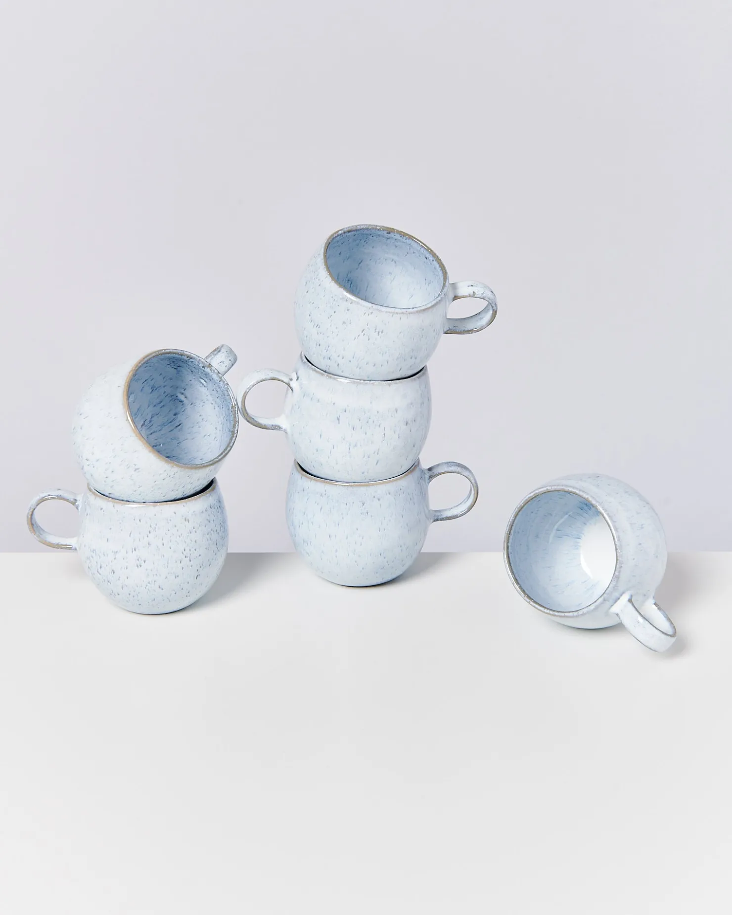 Motel a Miio Tassen-Sets^Frio - Set Of 6 Mugs Big blau weiß