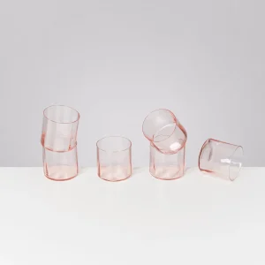 Motel a Miio Kleine Gläser | Gläser Sets %^Joia - Set Of 6 Glasses Flower pink opal
