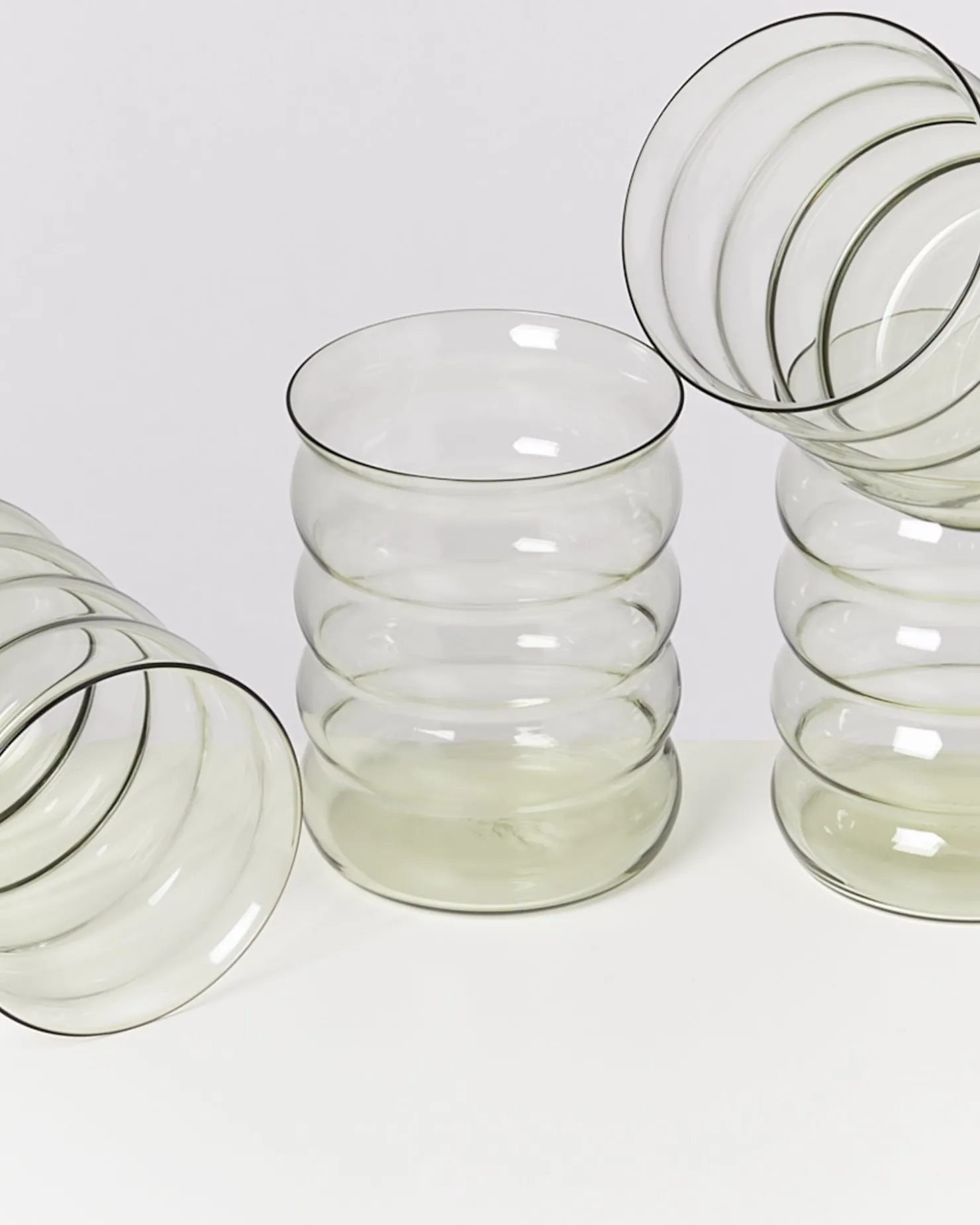 Motel a Miio Große Gläser | Gläser Sets %^Joia - Set Of 4 Glasses Large Bubble Emerald smaragd