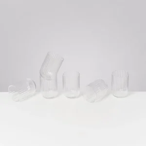 Motel a Miio Große Gläser | Gläser Sets %^Joia - Set Of 6 Glasses Riffled Classic transparent