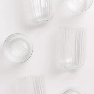 Motel a Miio Große Gläser | Gläser Sets %^Joia - Set Of 6 Glasses Riffled Classic transparent