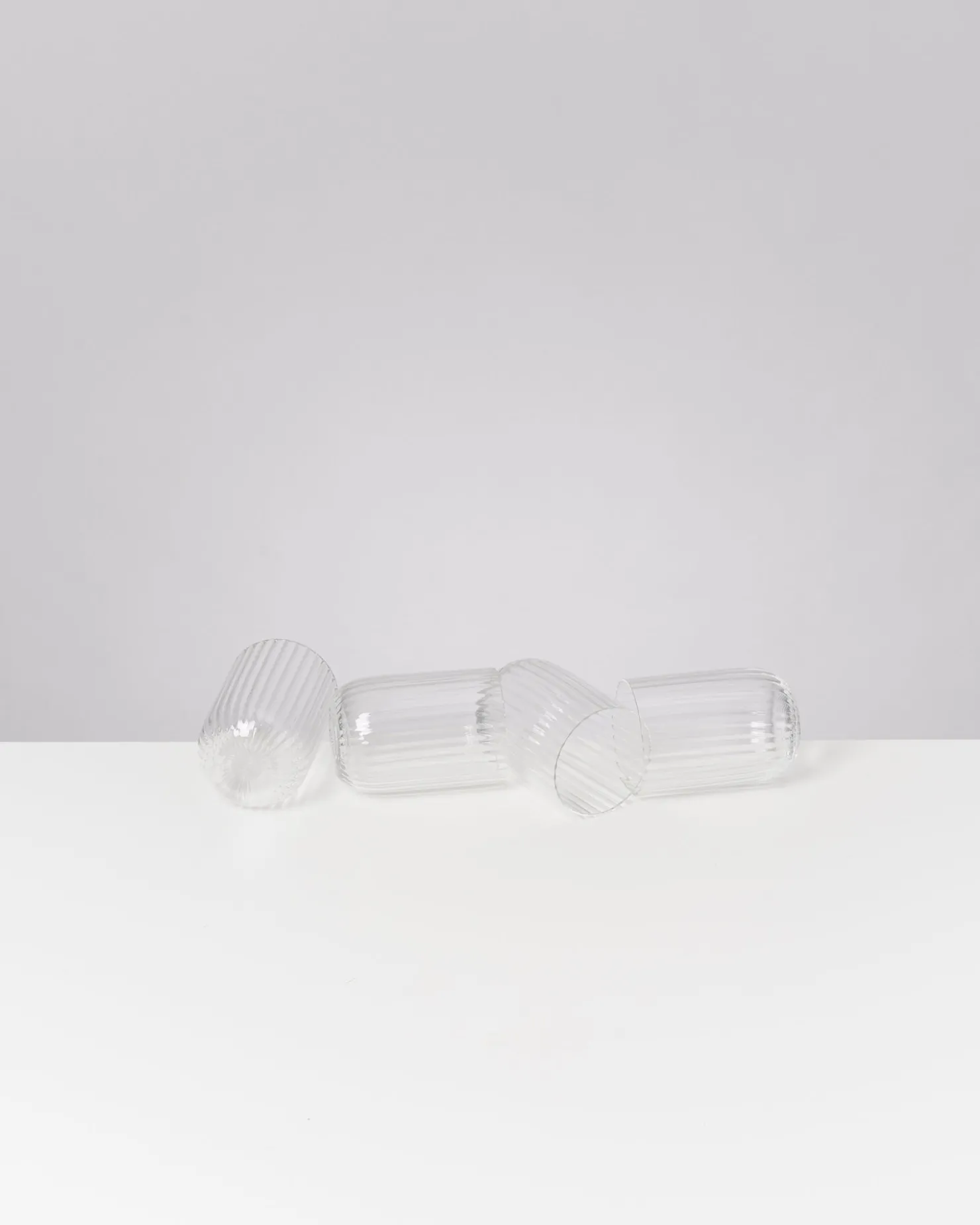 Motel a Miio Große Gläser | Gläser Sets %^Joia - Set Of 4 Glasses Riffled Classic transparent
