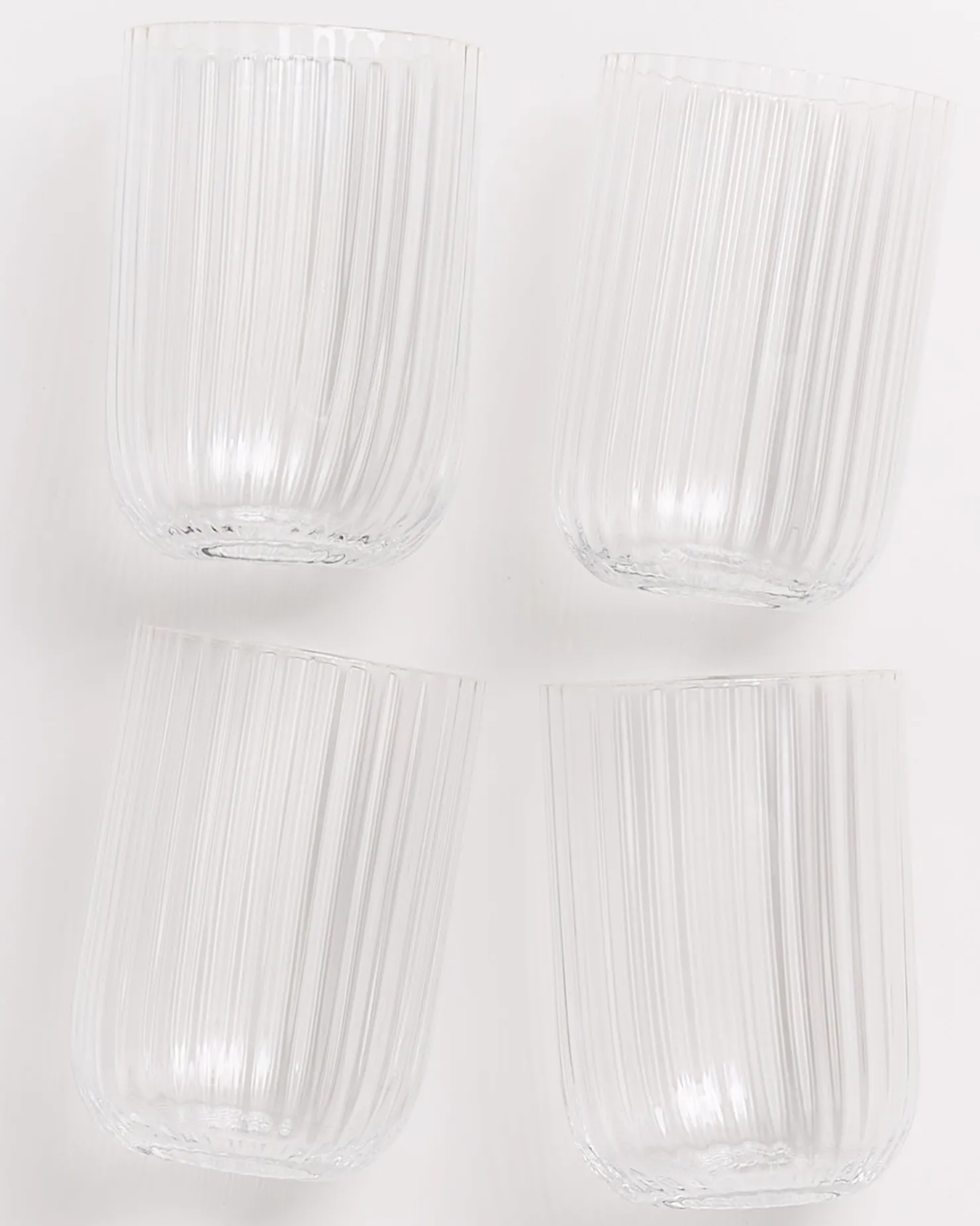 joia__set_of__glasses_riffled_classic_2.webp Motel a Miio Große Gläser | Gläser Sets %^Joia - Set Of 4 Glasses Riffled Classic transparent