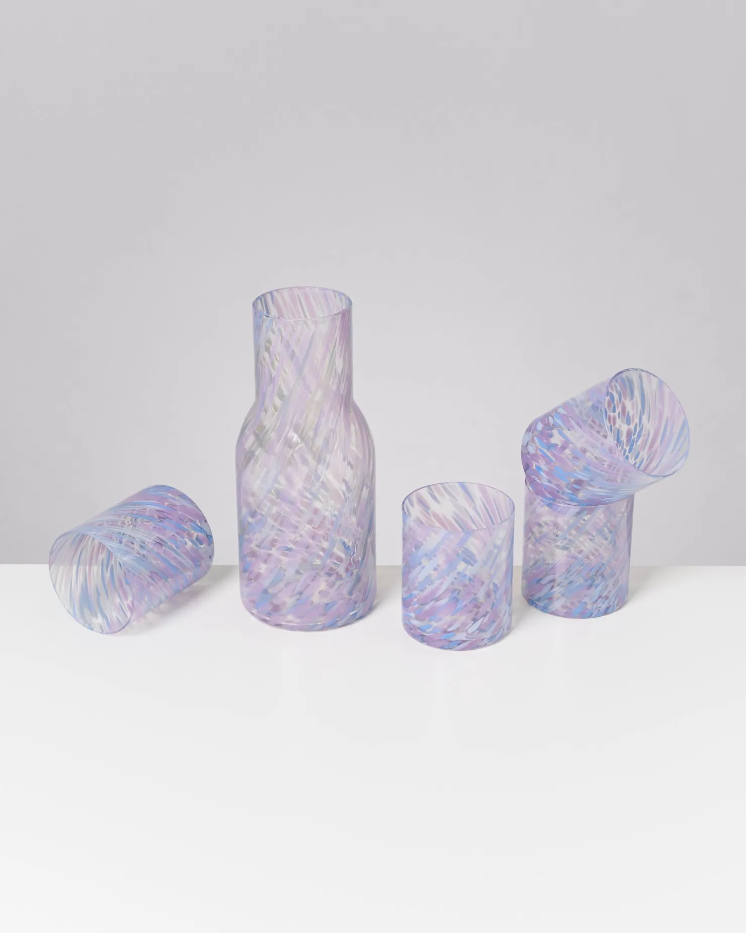 Motel a Miio Glaskaraffen^Joia Drops - Set Of 5 Pieces Big Blue Lilac blau lila