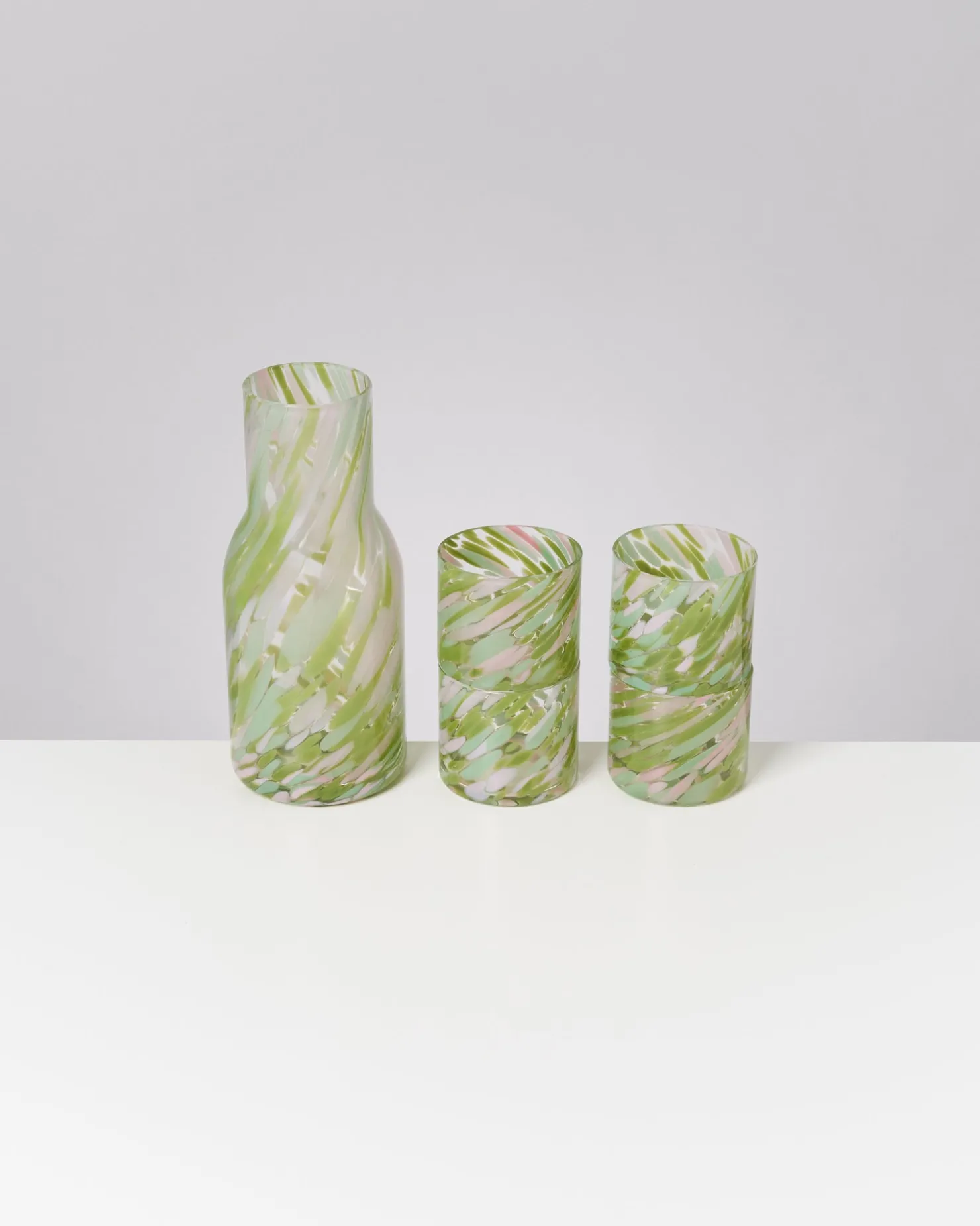 Motel a Miio Glaskaraffen^Joia Drops - Set Of 5 Pieces Small Green Pink grün rosa