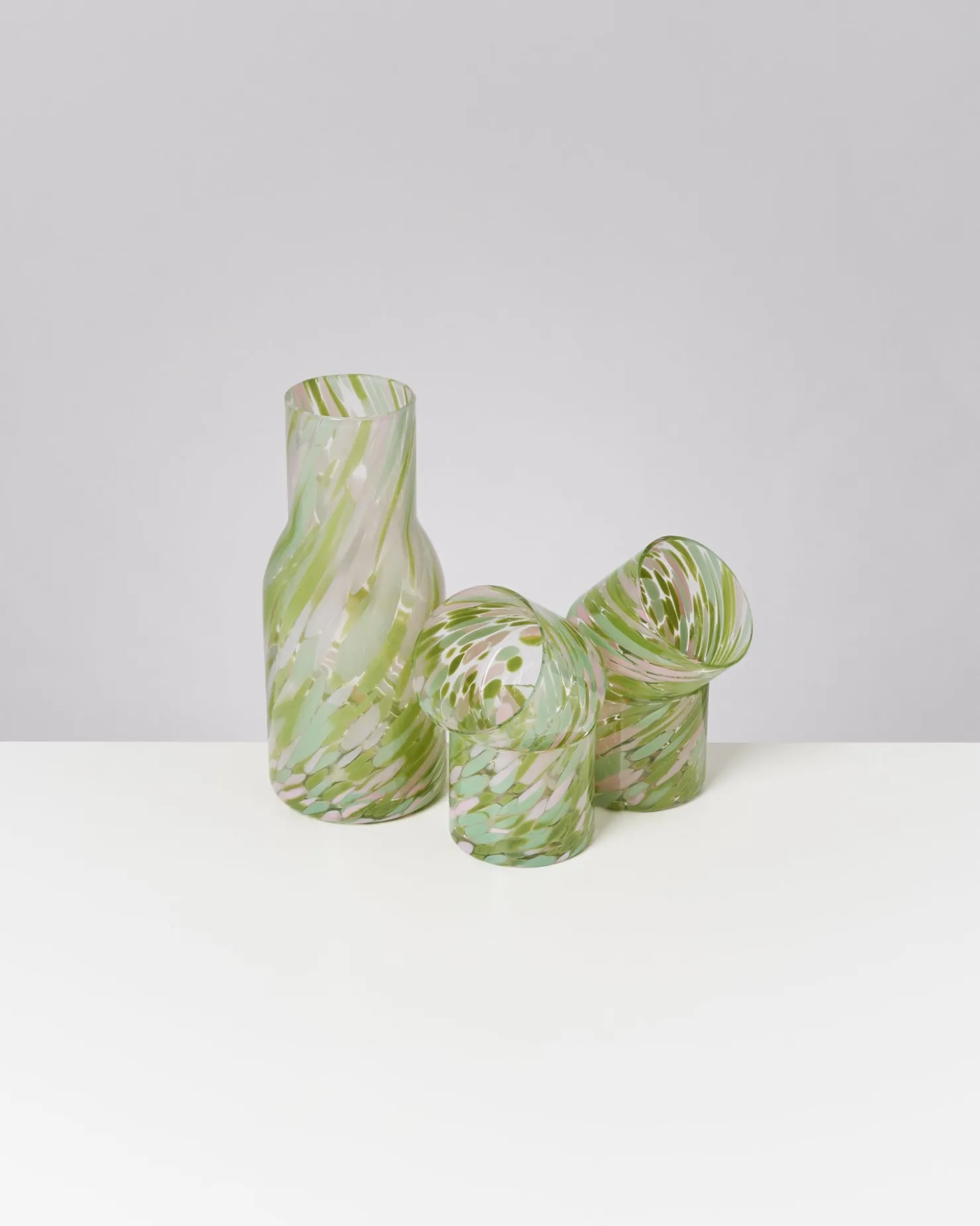 Motel a Miio Glaskaraffen^Joia Drops - Set Of 5 Pieces Small Green Pink grün rosa