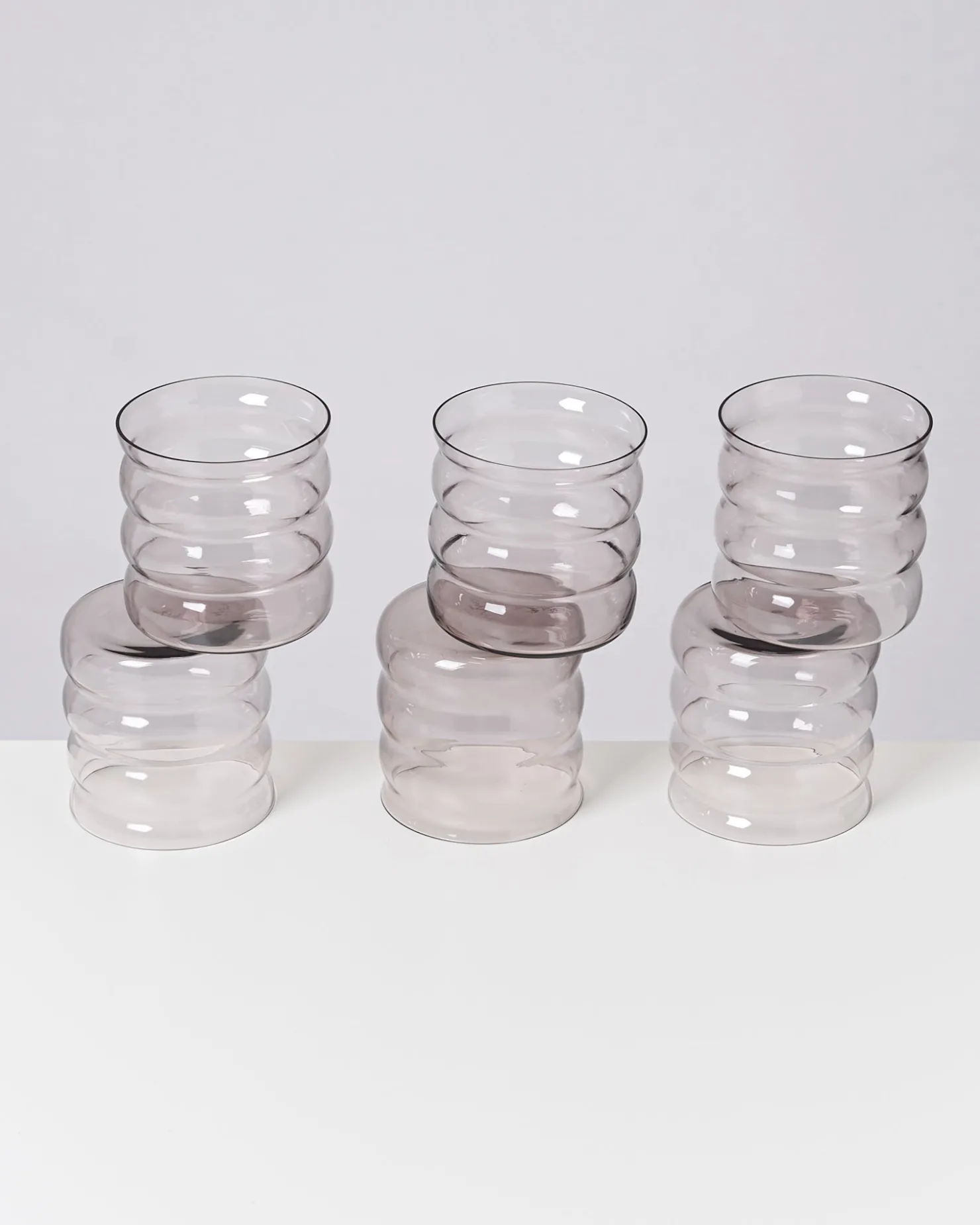 joia_er_set_glas_bubble_amethist_4.webp Motel a Miio Kleine Gläser | Gläser Sets %^Joia 6er Set Glas Bubble amethist