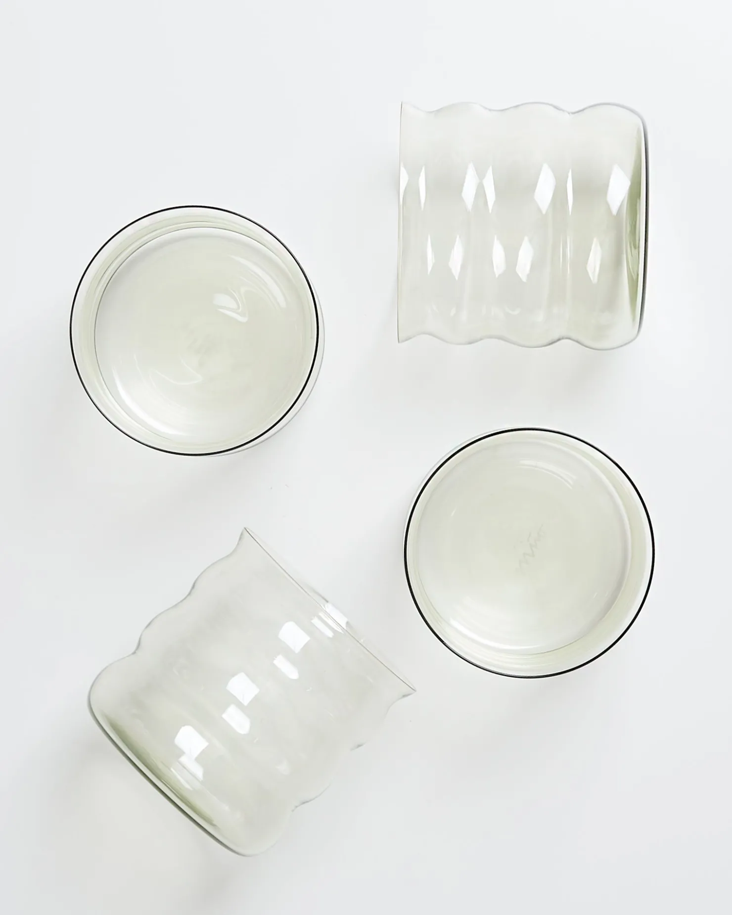 joia_er_set_glas_bubble_smaragd_2-1.webp Motel a Miio Kleine Gläser | Gläser Sets %^Joia 4er Set Glas Bubble smaragd