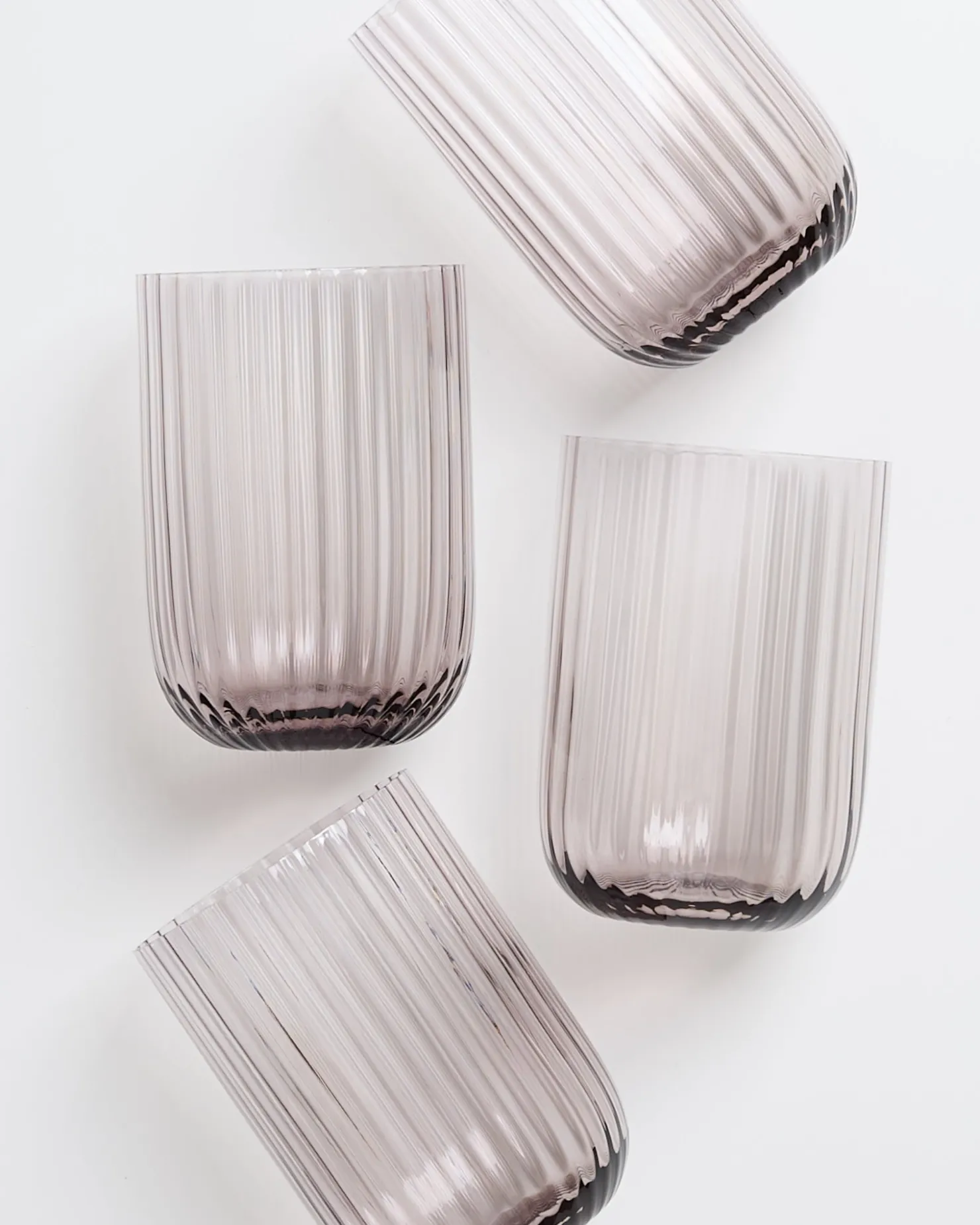 joia_er_set_glas_riffled_amethist_7.webp Motel a Miio Große Gläser | Gläser Sets %^Joia 4er Set Glas Riffled amethist
