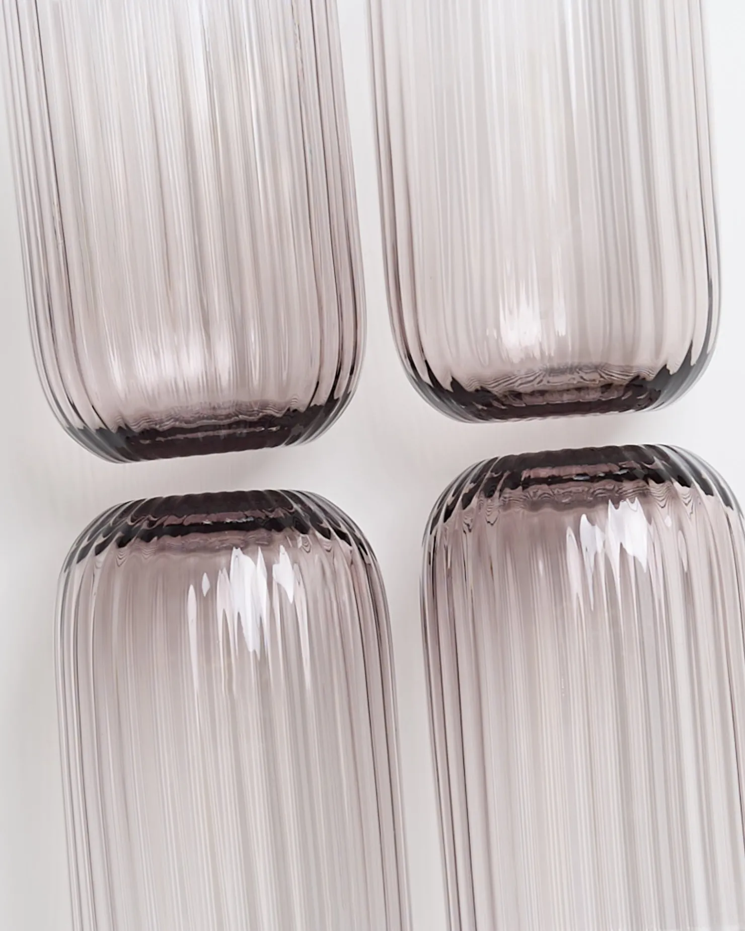 joia_er_set_glas_riffled_amethist_8.webp Motel a Miio Große Gläser | Gläser Sets %^Joia 4er Set Glas Riffled amethist