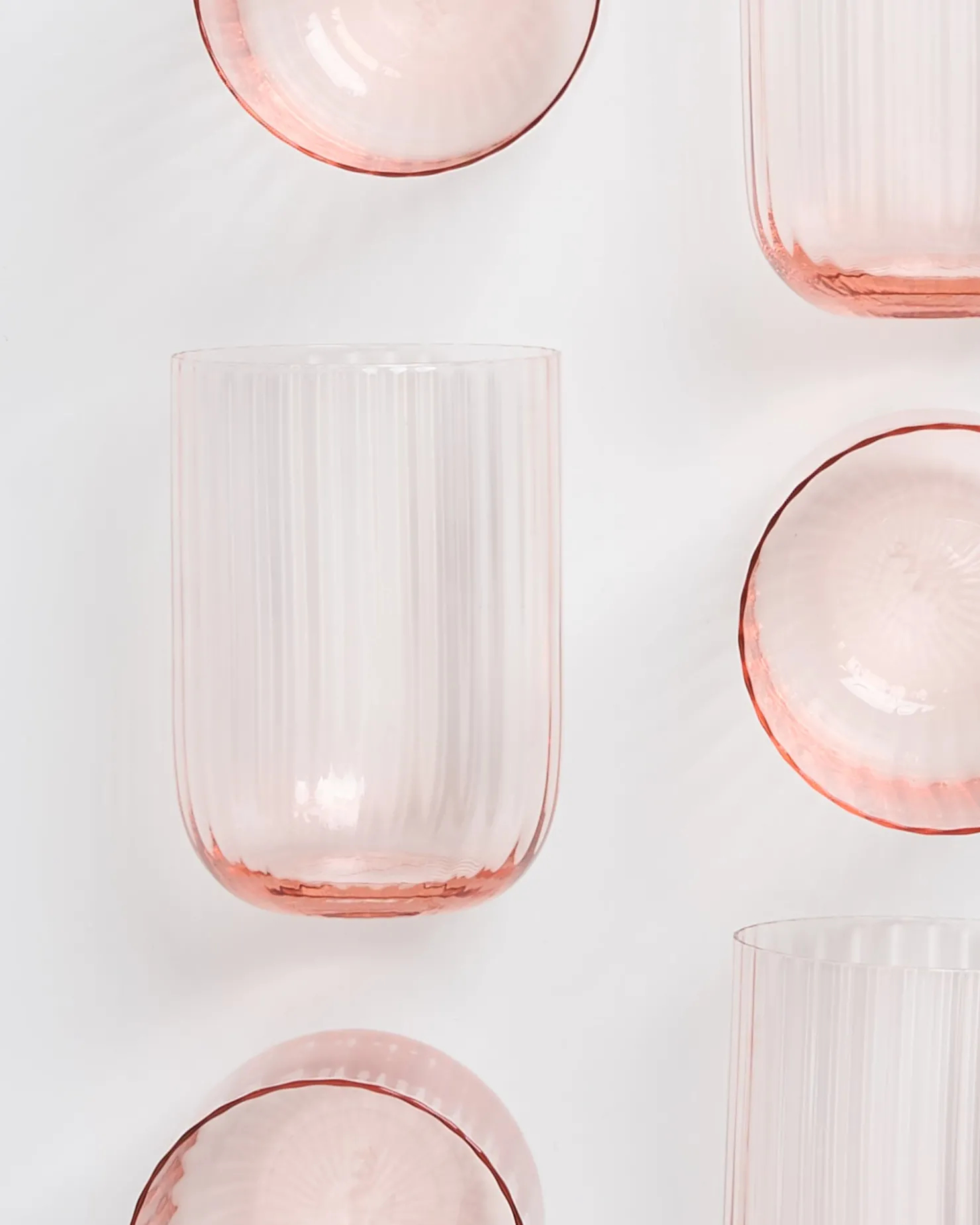 joia_er_set_glas_riffled_pink_opal_2-1.webp Motel a Miio Große Gläser | Gläser Sets %^Joia 6er Set Glas Riffled pink opal