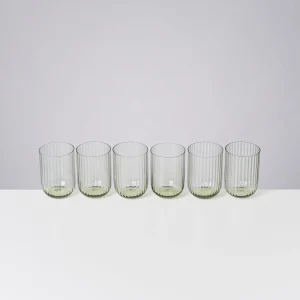 Motel a Miio Große Gläser | Gläser Sets %^Joia 6er Set Glas Riffled smaragd