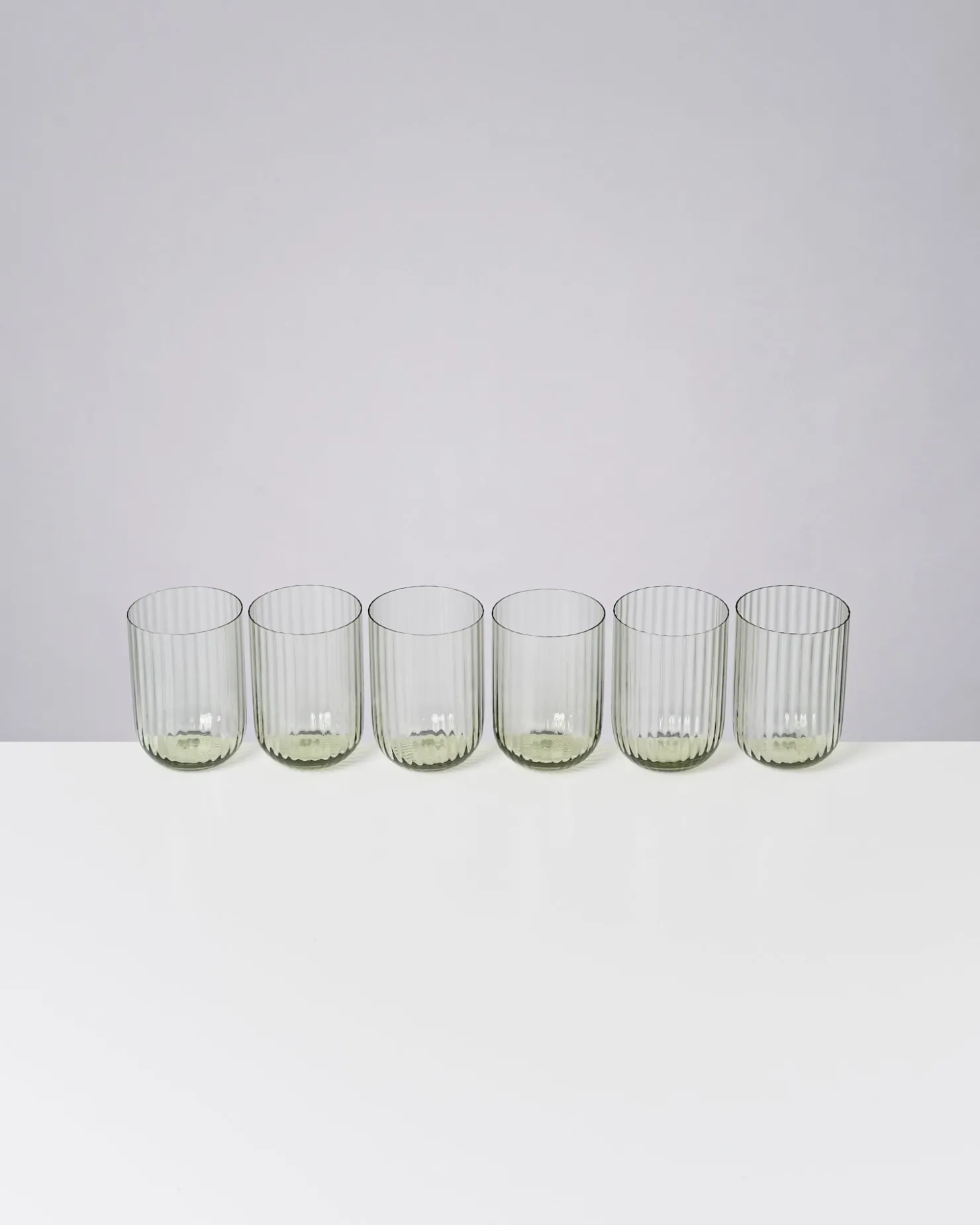 Motel a Miio Große Gläser | Gläser Sets %^Joia 6er Set Glas Riffled smaragd
