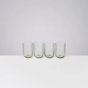 Motel a Miio Kleine Gläser | Gläser Sets %^Joia 4er Set Glas Riffled smaragd