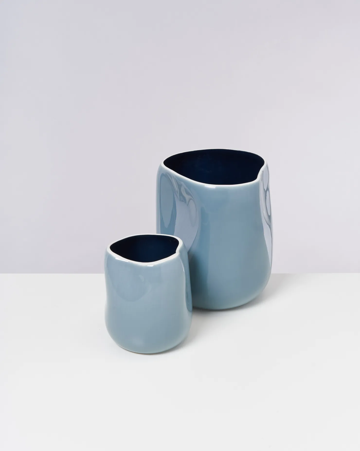 Motel a Miio Große Vasen^João Vase L Greyblue graublau