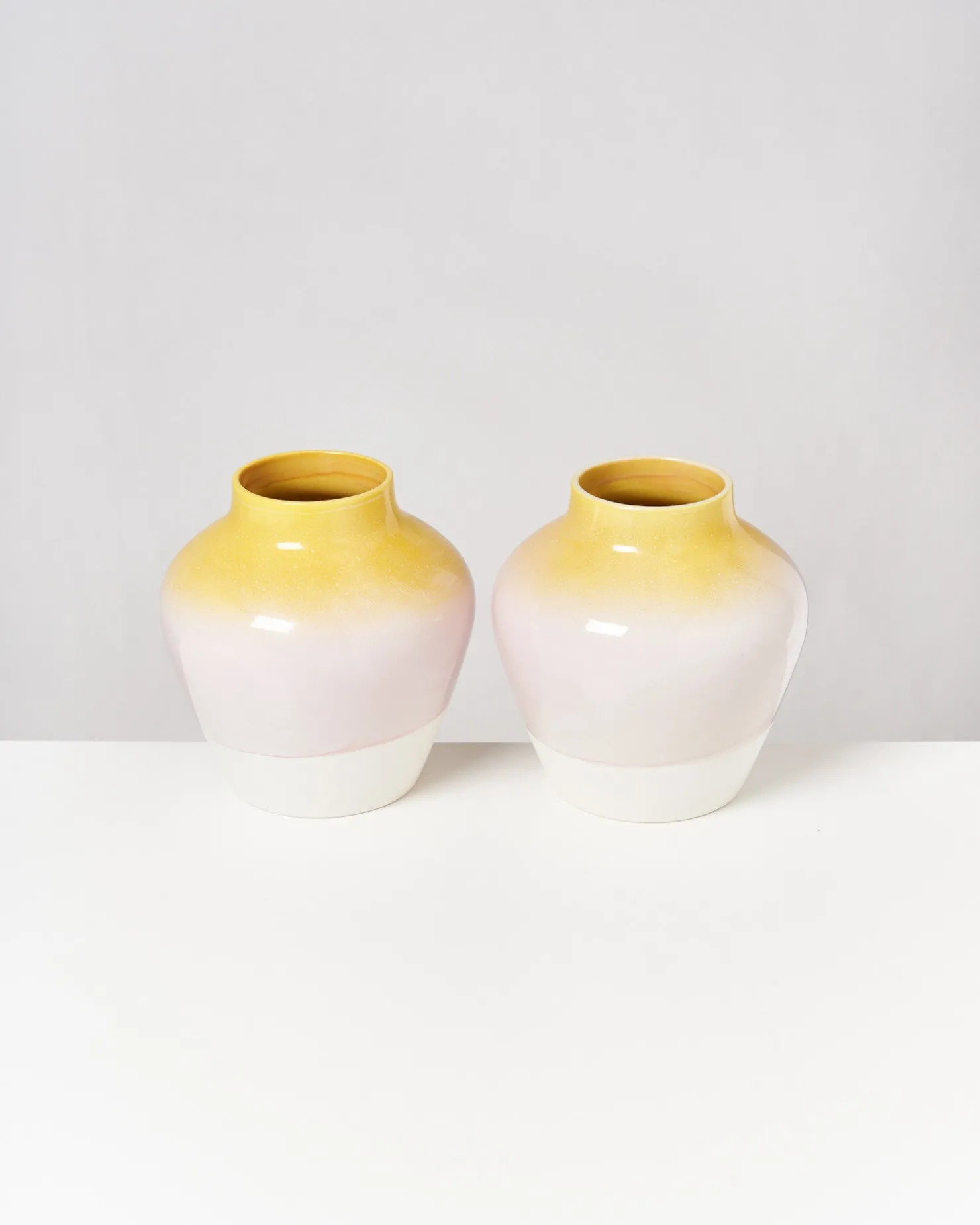 Motel a Miio Mittlere Vasen^Madalin Vase - Yellow Rose Speckled yellow speckled with pink