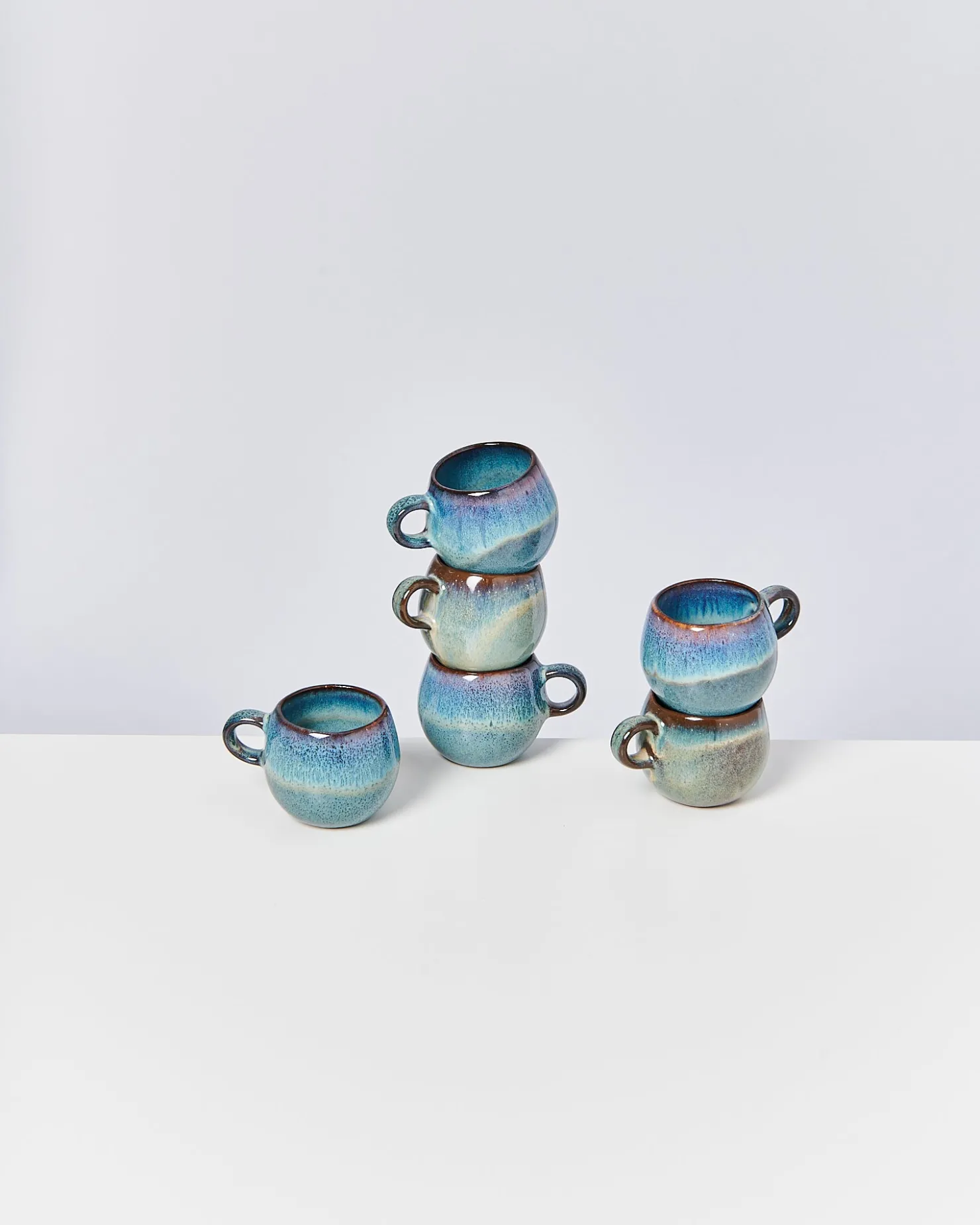 Motel a Miio Tassen-Sets^Madeira - Set Of 6 Espressomugs grünblau