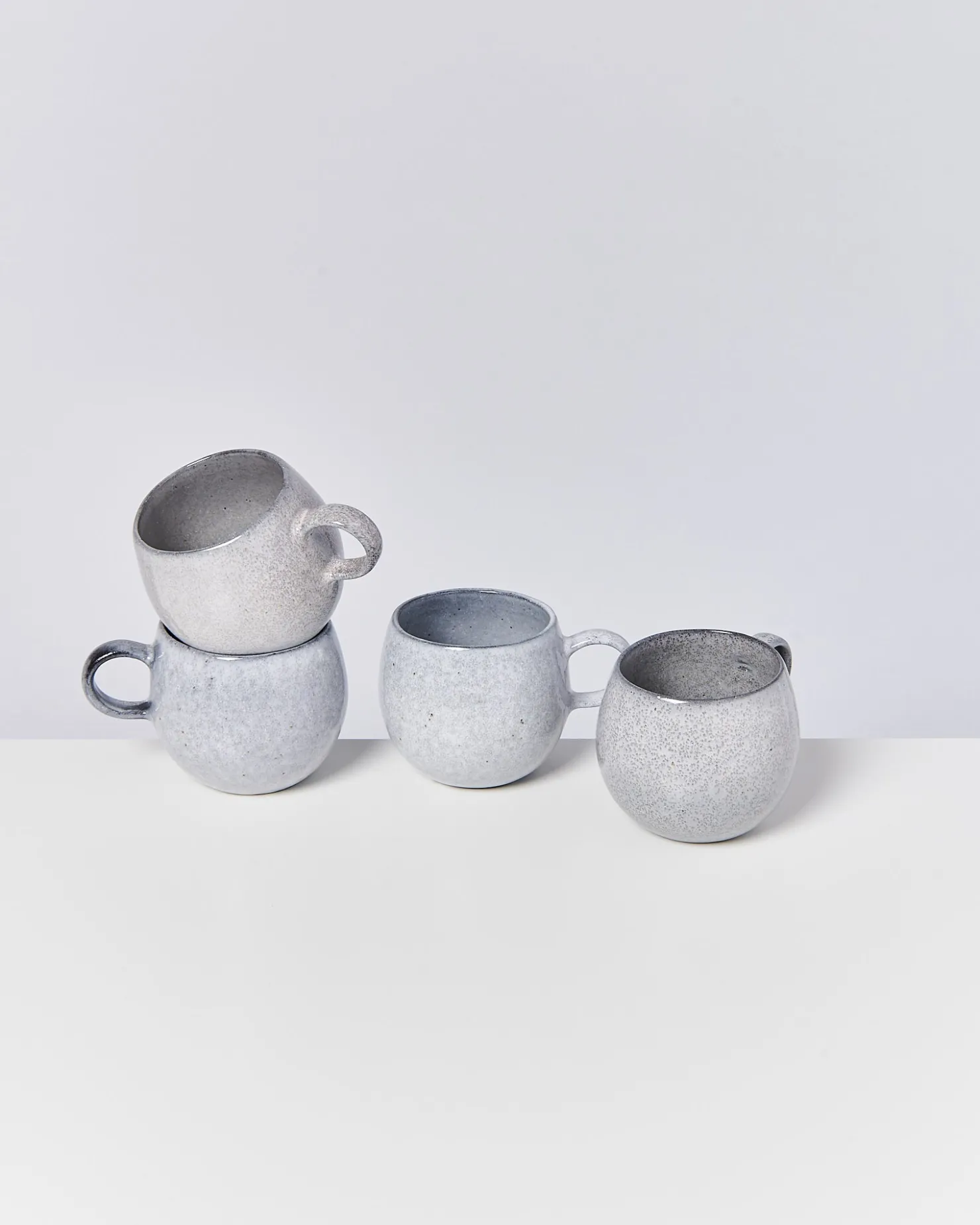 Motel a Miio Tassen-Sets^Mae - Set Of 4 Mugs Big Grey Gray