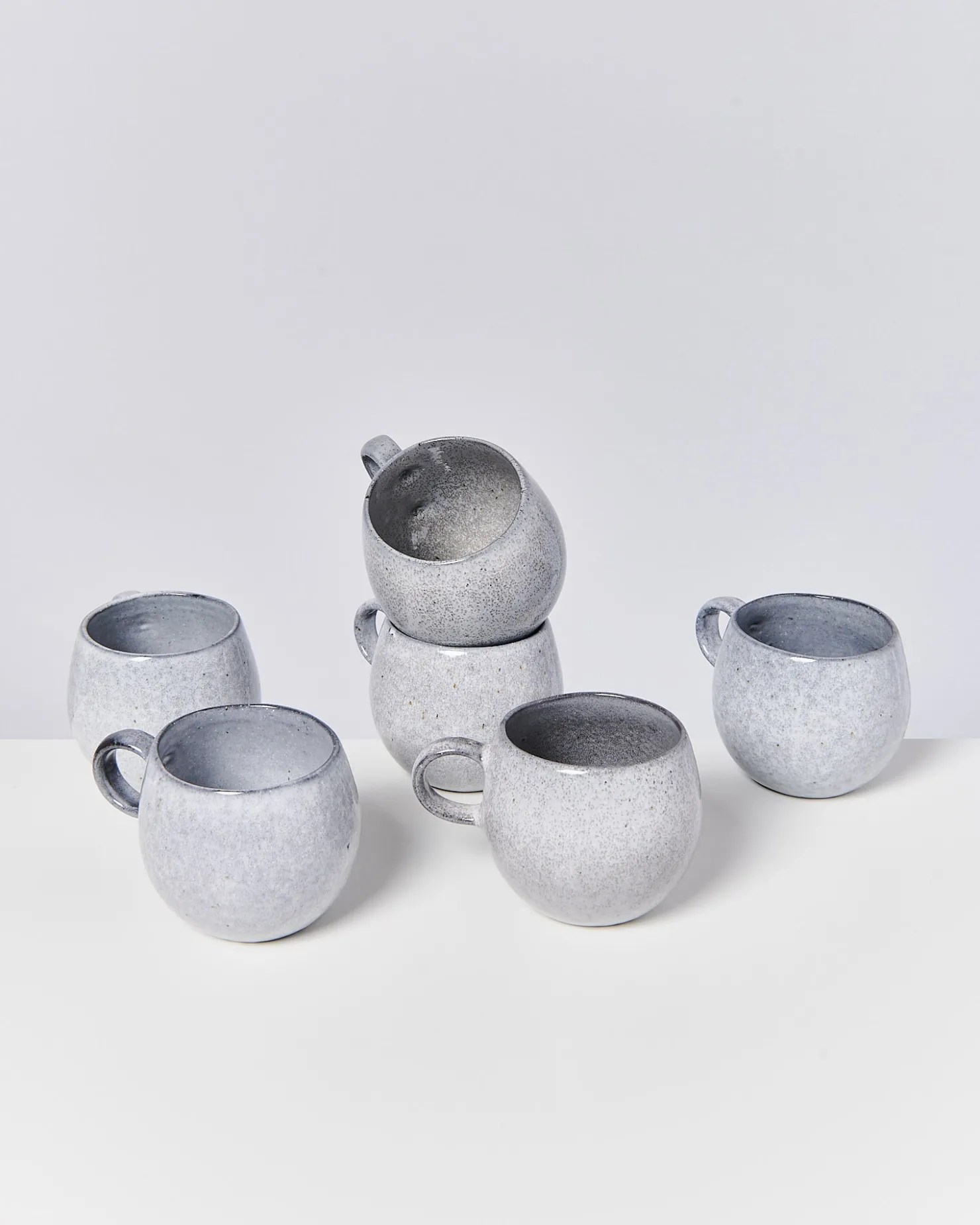 Motel a Miio Tassen-Sets^Mae - Set Of 6 Mugs Big Grey Gray