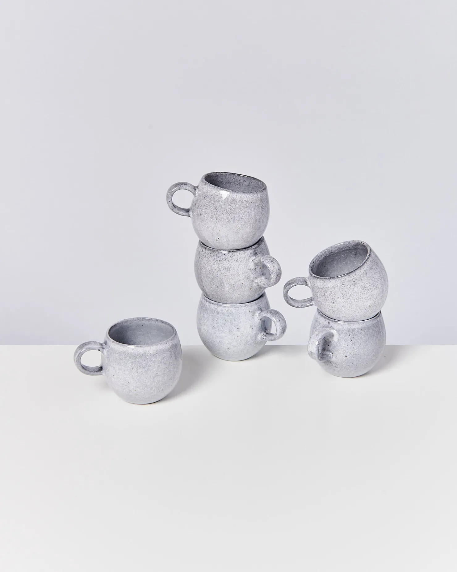 Motel a Miio Tassen-Sets^Mae - Set Of 6 Mugs Small Grey Gray